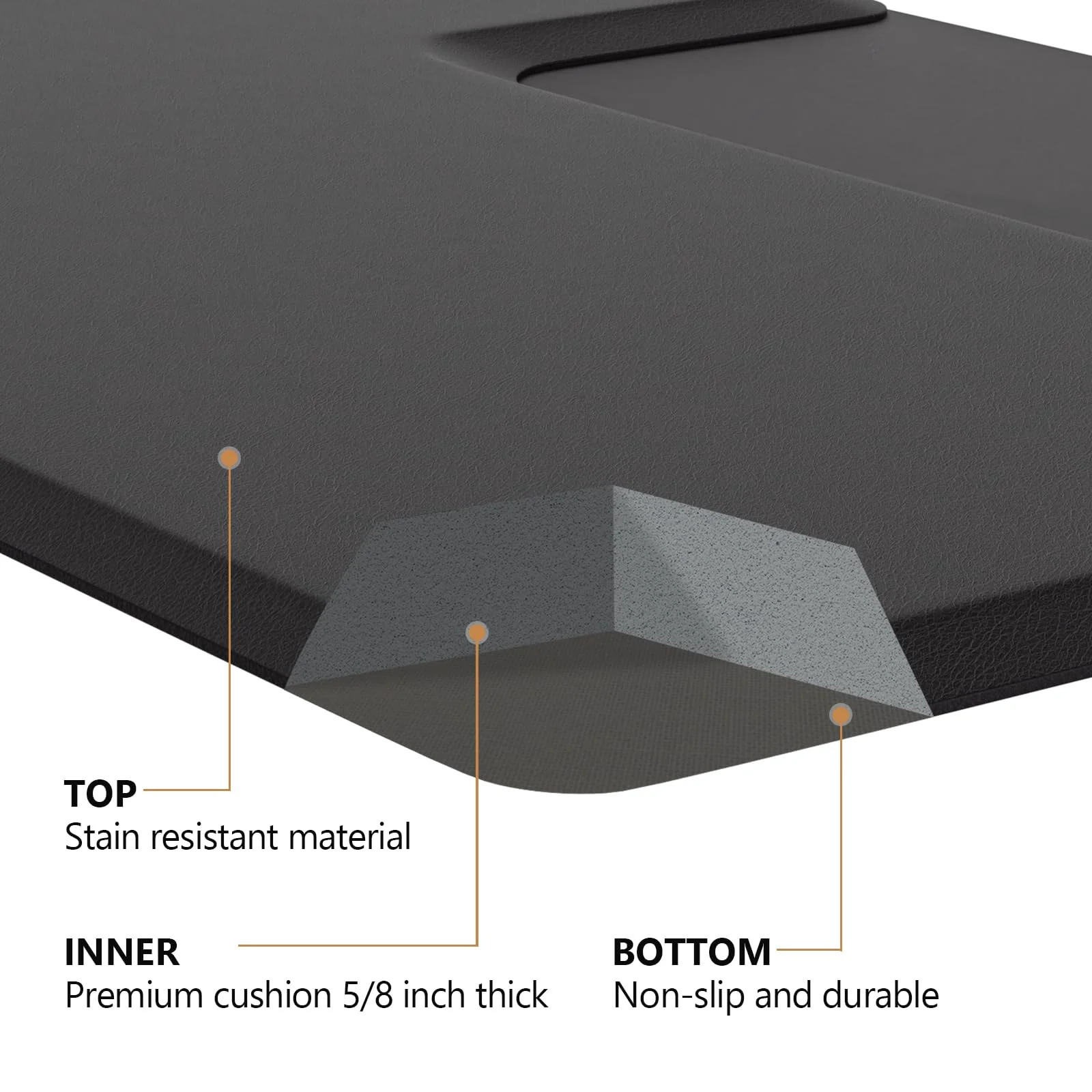 OmySalon Rectangle Anti Fatigue Mat Salon Barber Mat for Square Base Styling Chair 1/2in 3/4in Thick - Image 13