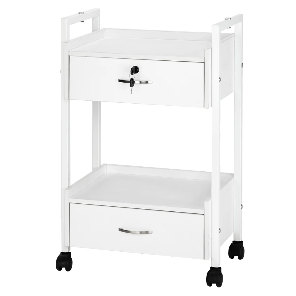 Omysalon 1 Operator Basic Nail Salon Package with Two Drawers White - Image 3