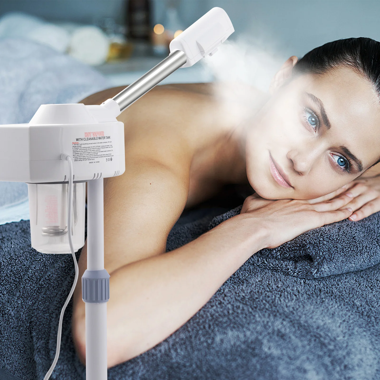 OmySalon 2 in 1 Professional Touch Screen Facial Steamer with 5X Magnifying Lamp - Image 11