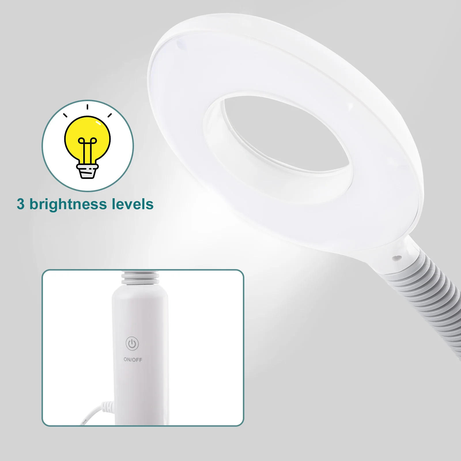 OmySalon 2 in 1 Professional Touch Screen Facial Steamer with 5X Magnifying Lamp - Image 4