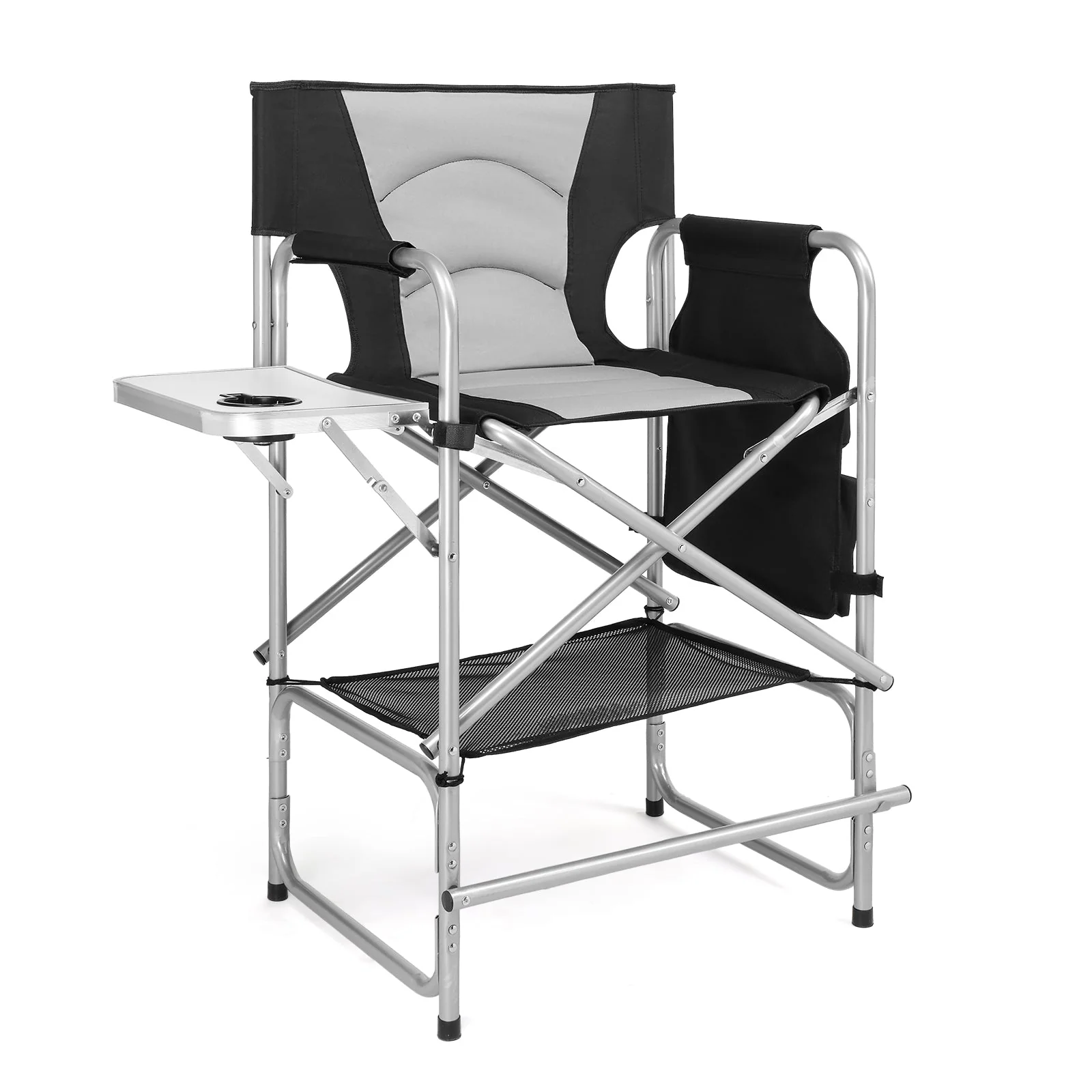 OmySalon Portable Folding Director Chair Makeup Artist Chair with Side Table 22in/26in/30in - Image 13