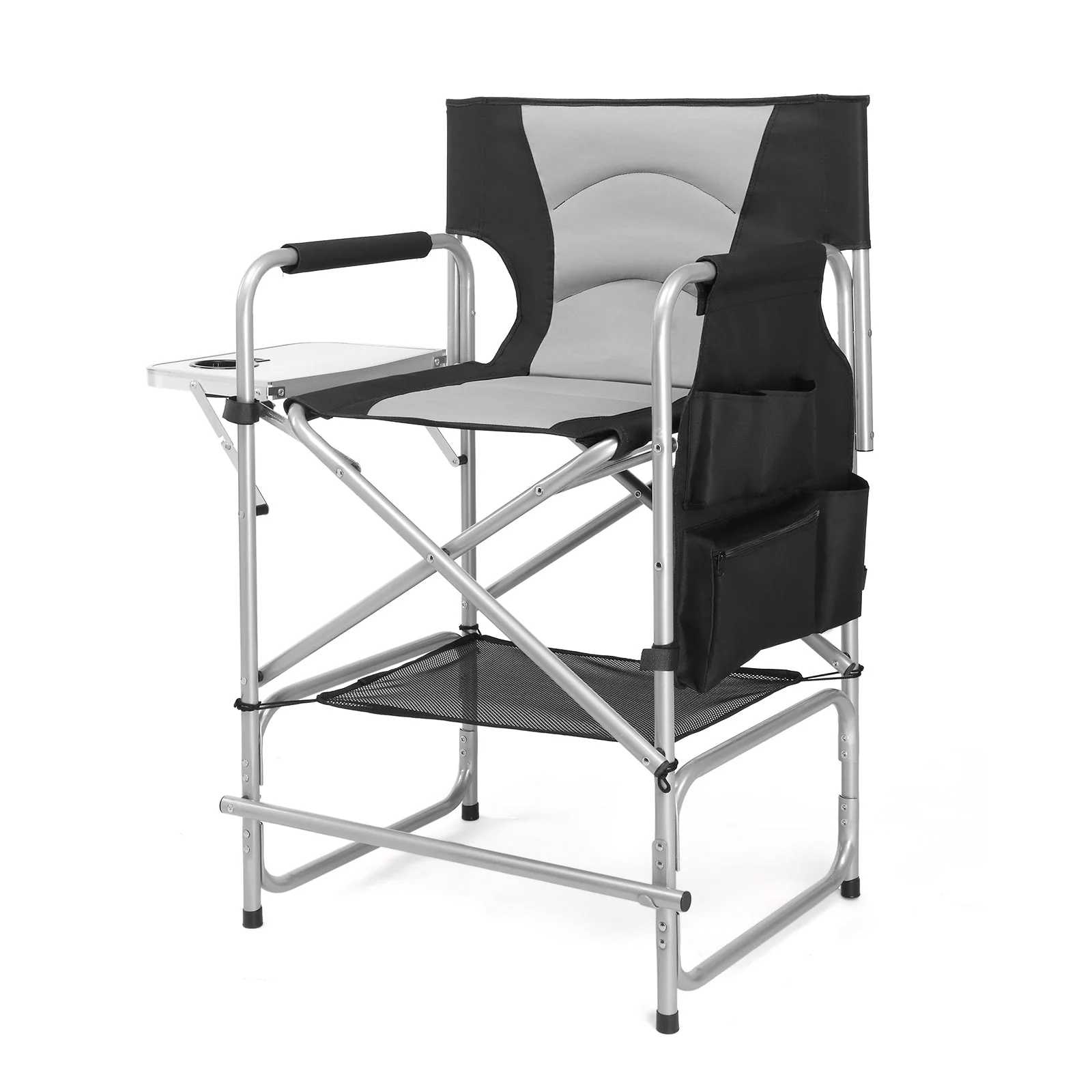 OmySalon Portable Folding Director Chair Makeup Artist Chair with Side Table 22in/26in/30in - Image 15