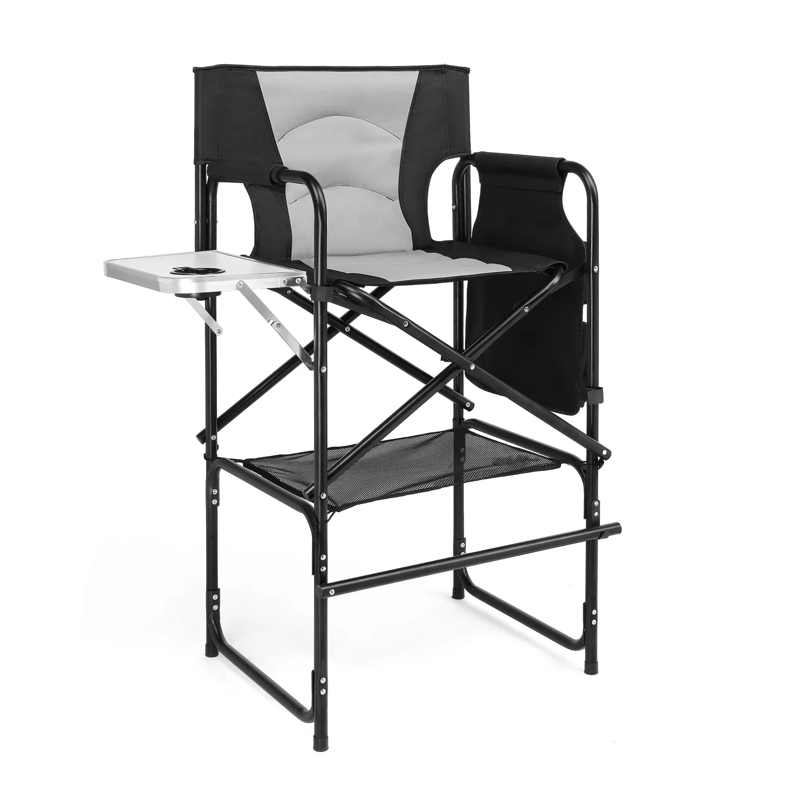 OmySalon Portable Folding Director Chair Makeup Artist Chair with Side Table 22in/26in/30in - Image 24