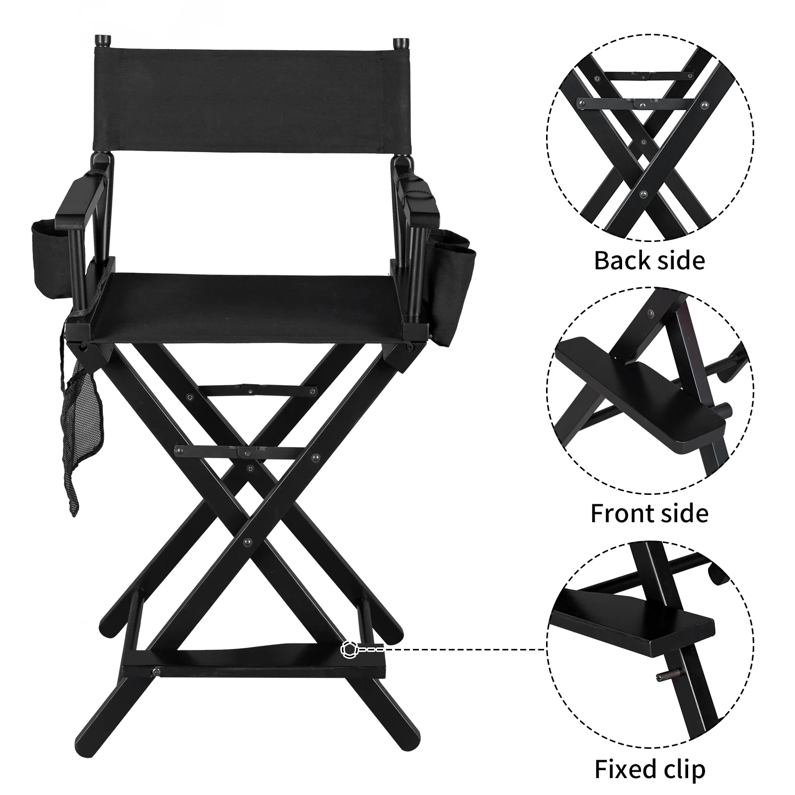 Omysalon 24in Director Chair Folding Artist Makeup Chair - Image 3