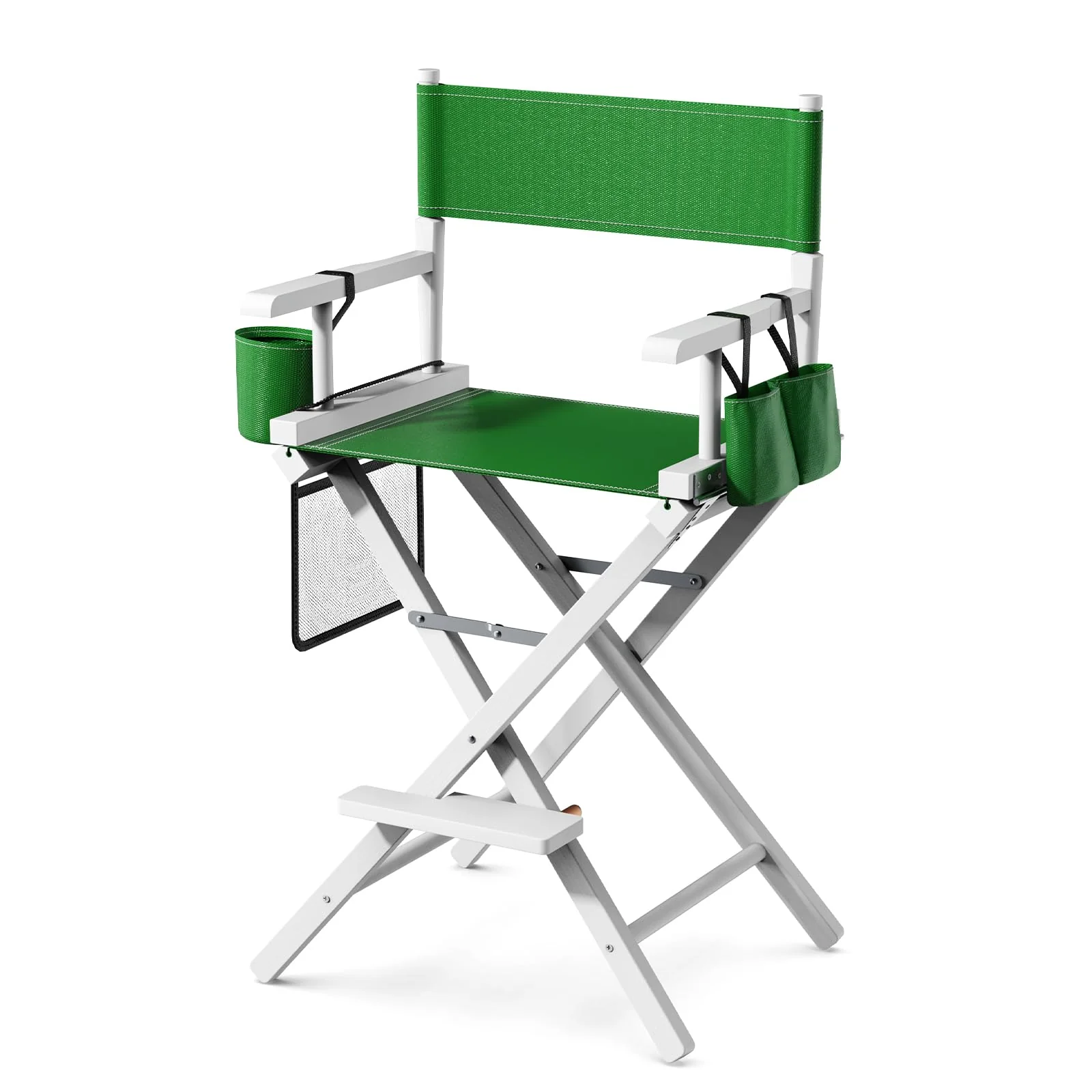 OmySalon 26in Wooden Portable Director Chair Folding Makeup Chair with Storage Pouch - Image 15