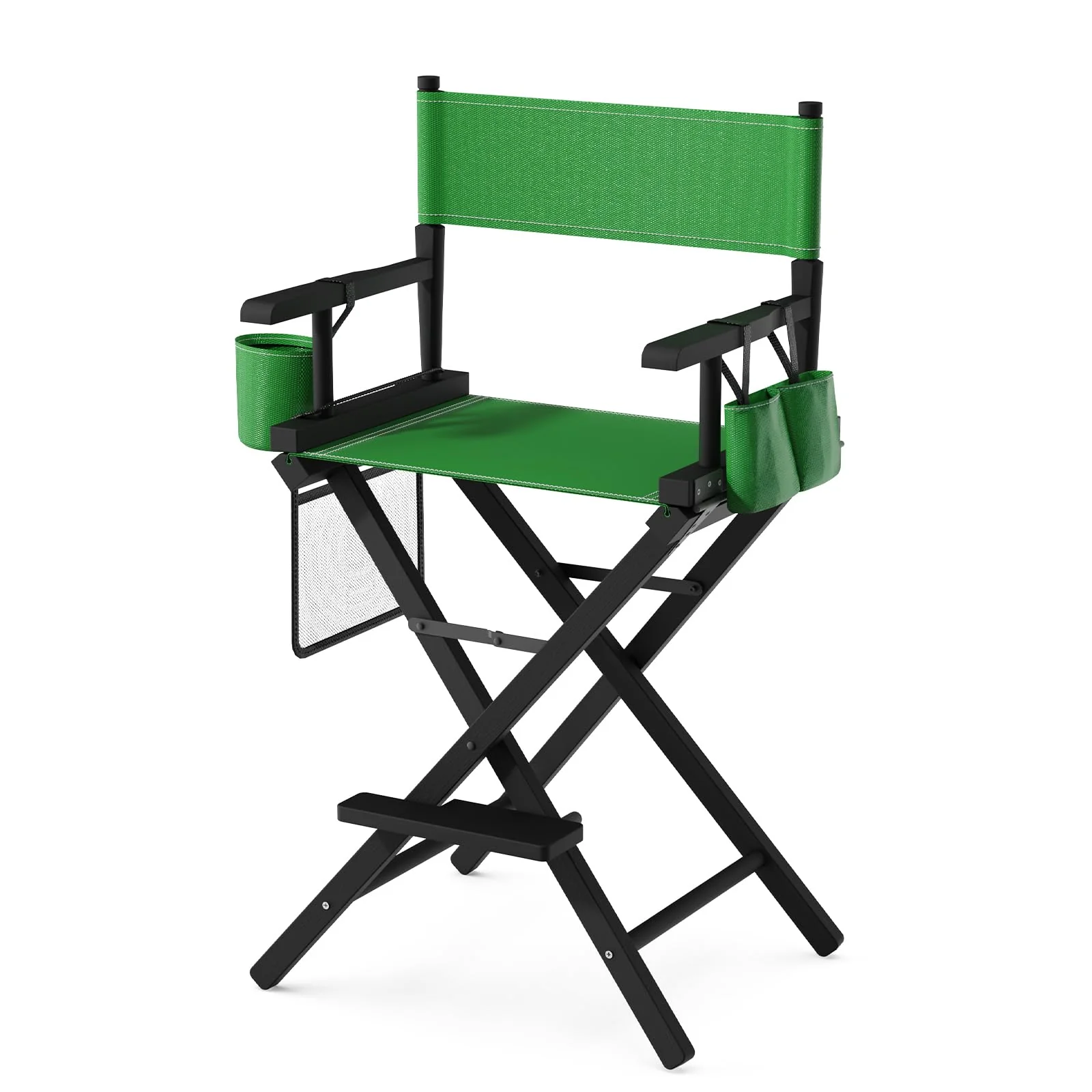 OmySalon 26in Wooden Portable Director Chair Folding Makeup Chair with Storage Pouch - Image 22