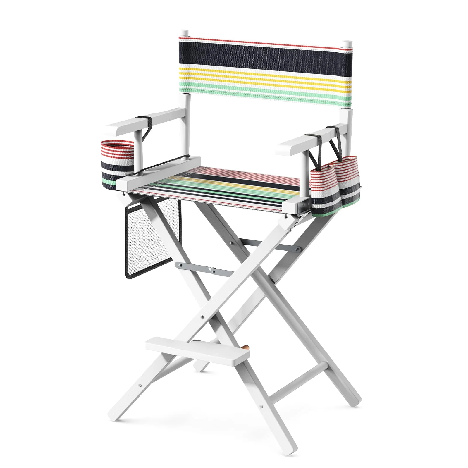 OmySalon 26in Wooden Portable Director Chair Folding Makeup Chair with Storage Pouch - Image 29