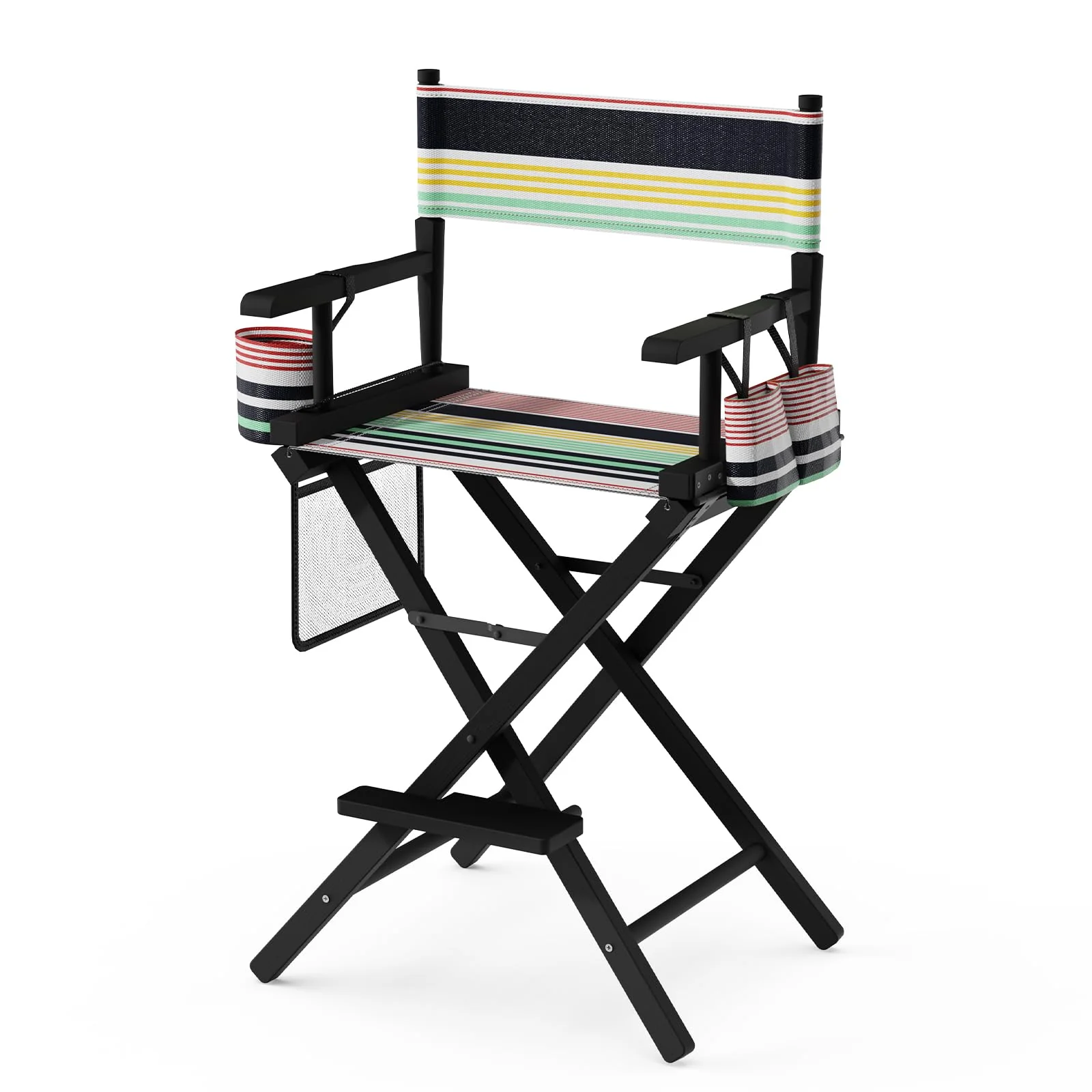 OmySalon 26in Wooden Portable Director Chair Folding Makeup Chair with Storage Pouch - Image 36
