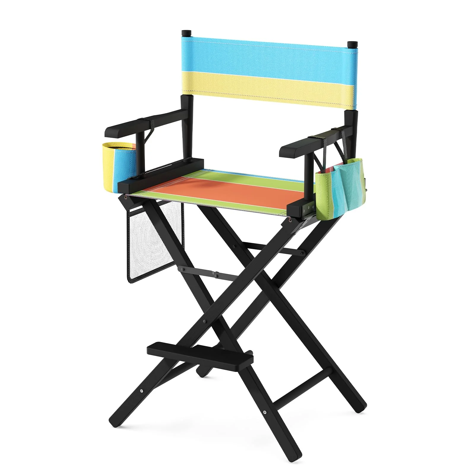 OmySalon 26in Wooden Portable Director Chair Folding Makeup Chair with Storage Pouch - Image 50