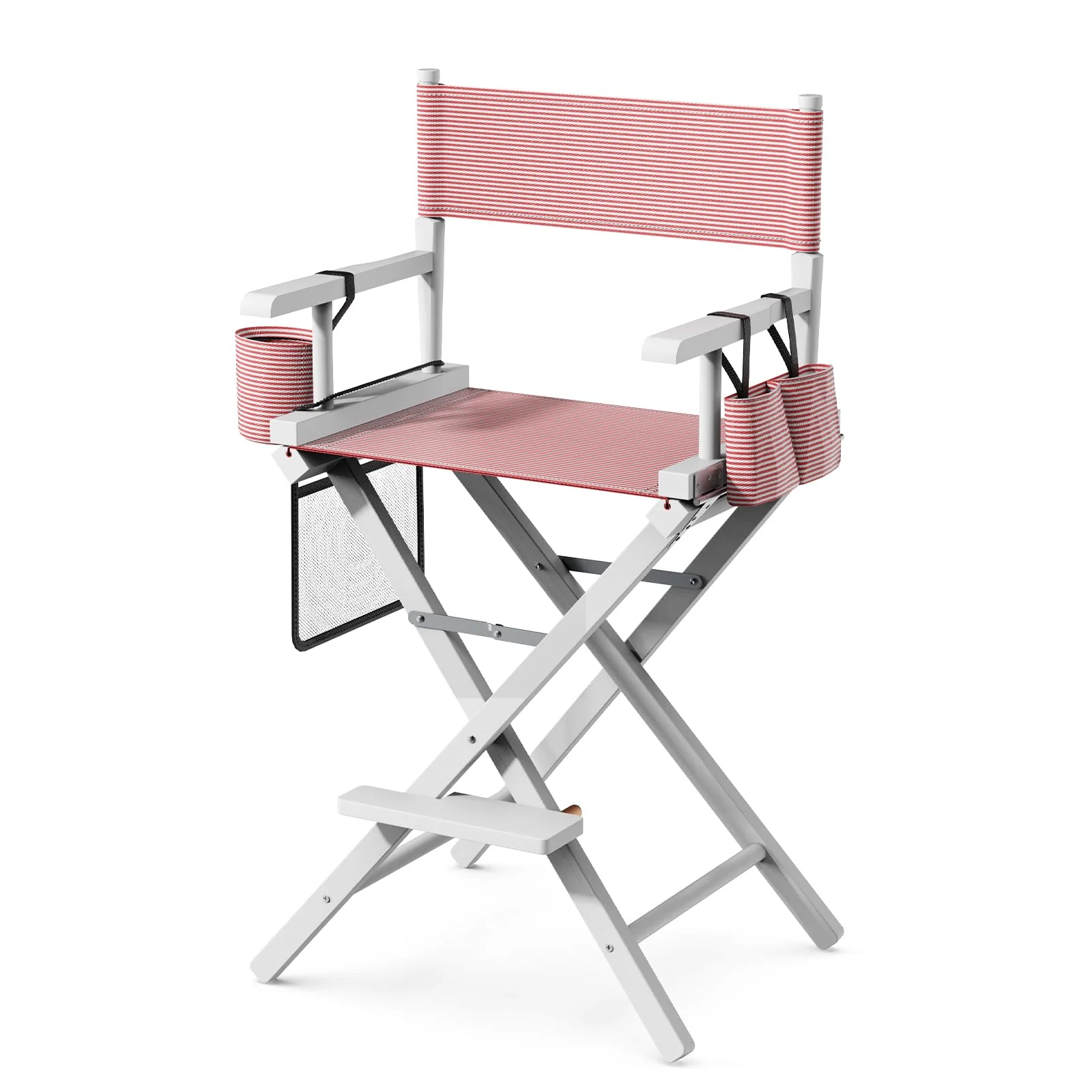 OmySalon 26in Wooden Portable Director Chair Folding Makeup Chair with Storage Pouch - Image 57