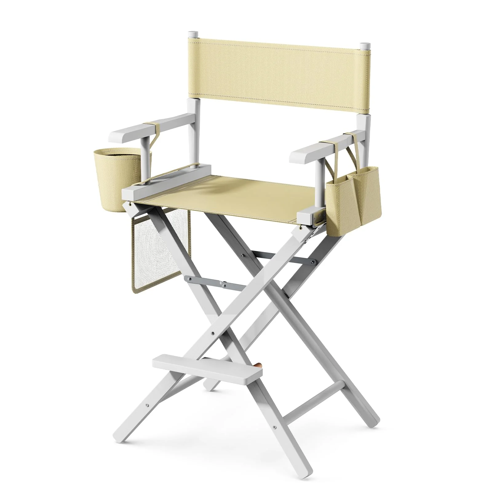 OmySalon 26in Wooden Portable Director Chair Folding Makeup Chair with Storage Pouch - Image 64