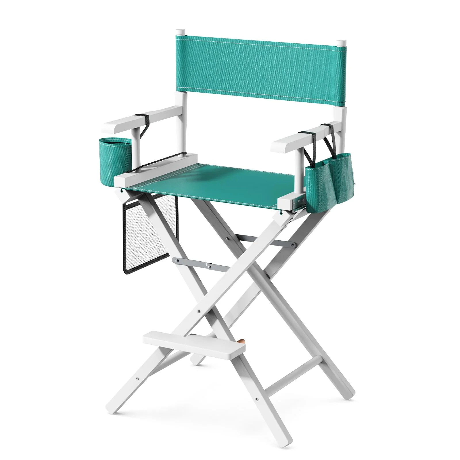 OmySalon 26in Wooden Portable Director Chair Folding Makeup Chair with Storage Pouch - Image 71