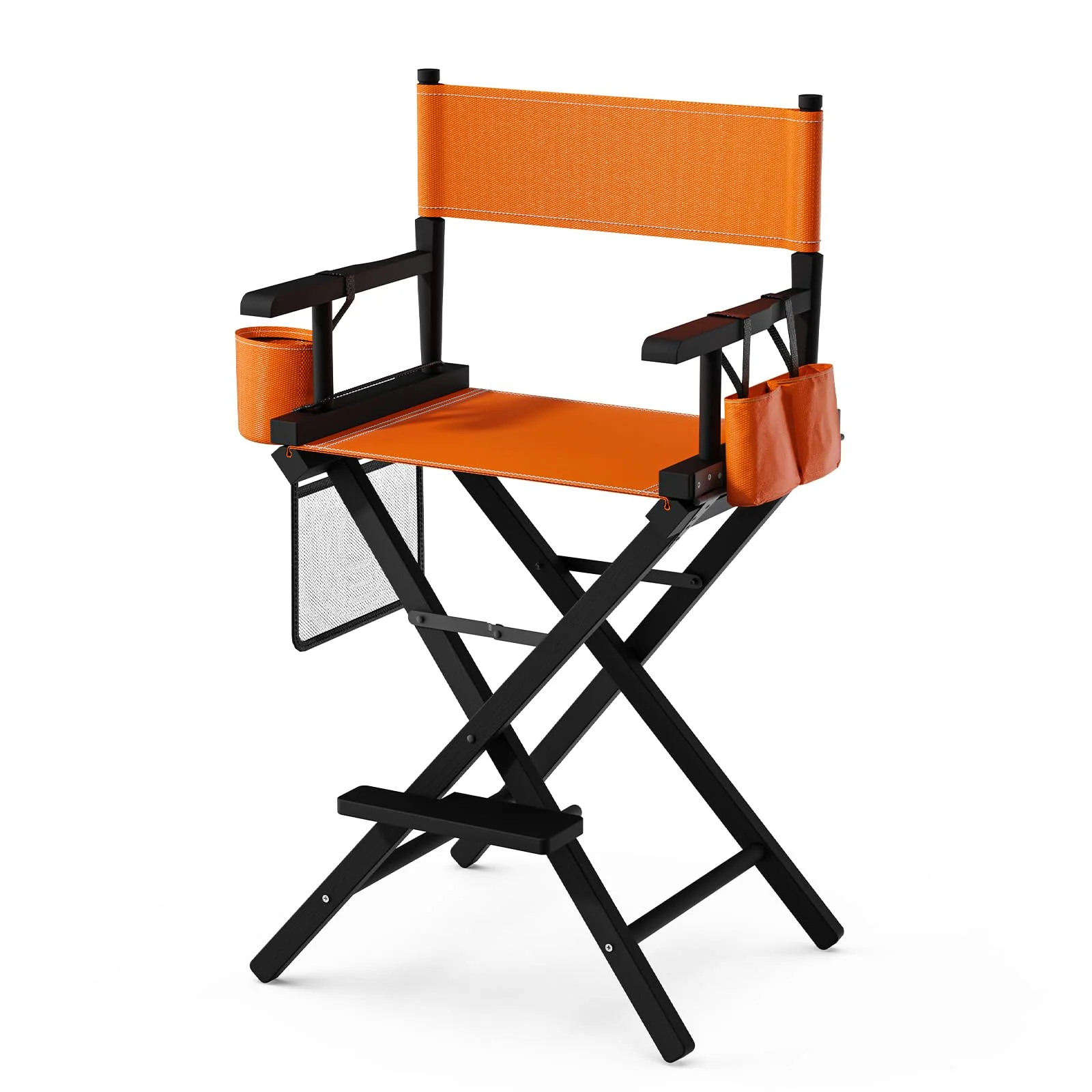 OmySalon 26in Wooden Portable Director Chair Folding Makeup Chair with Storage Pouch - Image 8
