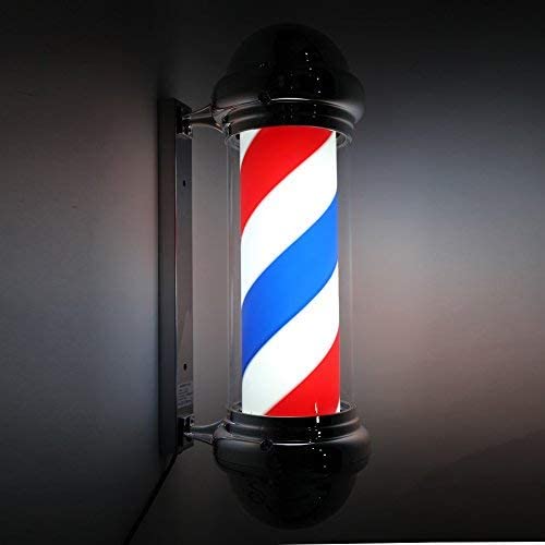 OmySalon 28in Classic Style Barber Pole LED Light with Rotating Red White Blue LED Strips - Image 8