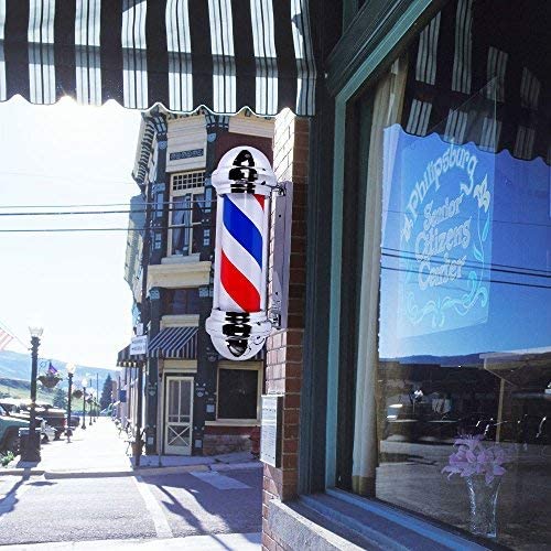 OmySalon 28in Classic Style Barber Pole LED Light with Rotating Red White Blue LED Strips - Image 9