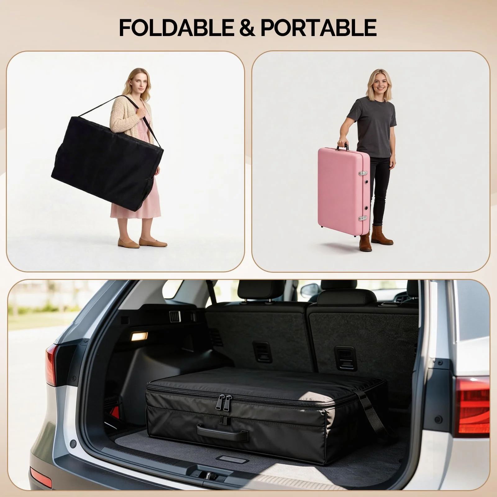 OmySalon 2FBW 84in 2-Fold Portable Physical Therapy Massage Table with Carrying Bag, Face Cradle & Wooden Frame - Image 16