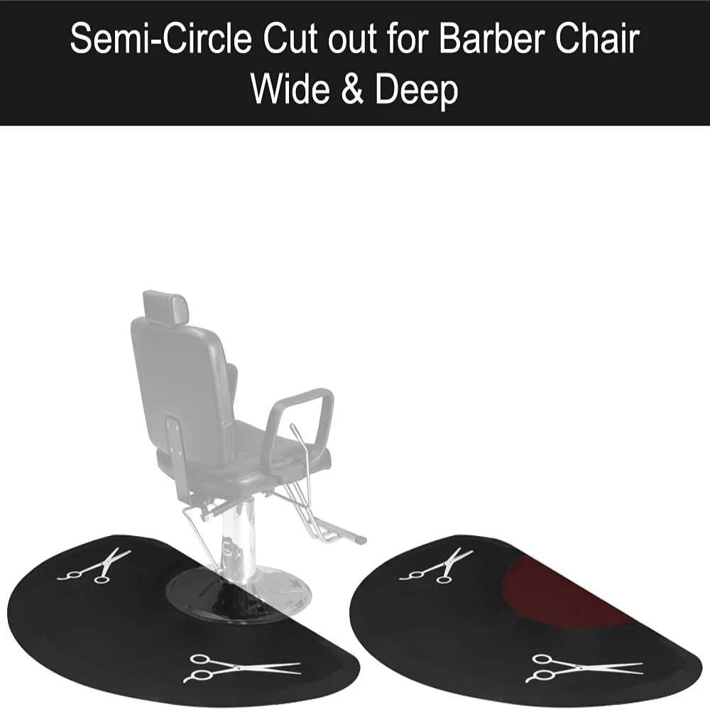 OmySalon 3' x 5' Anti Fatigue Mat Circular Salon Mat for Round Base Salon Chair 1/2'' Thick - 2 Pack - Image 4