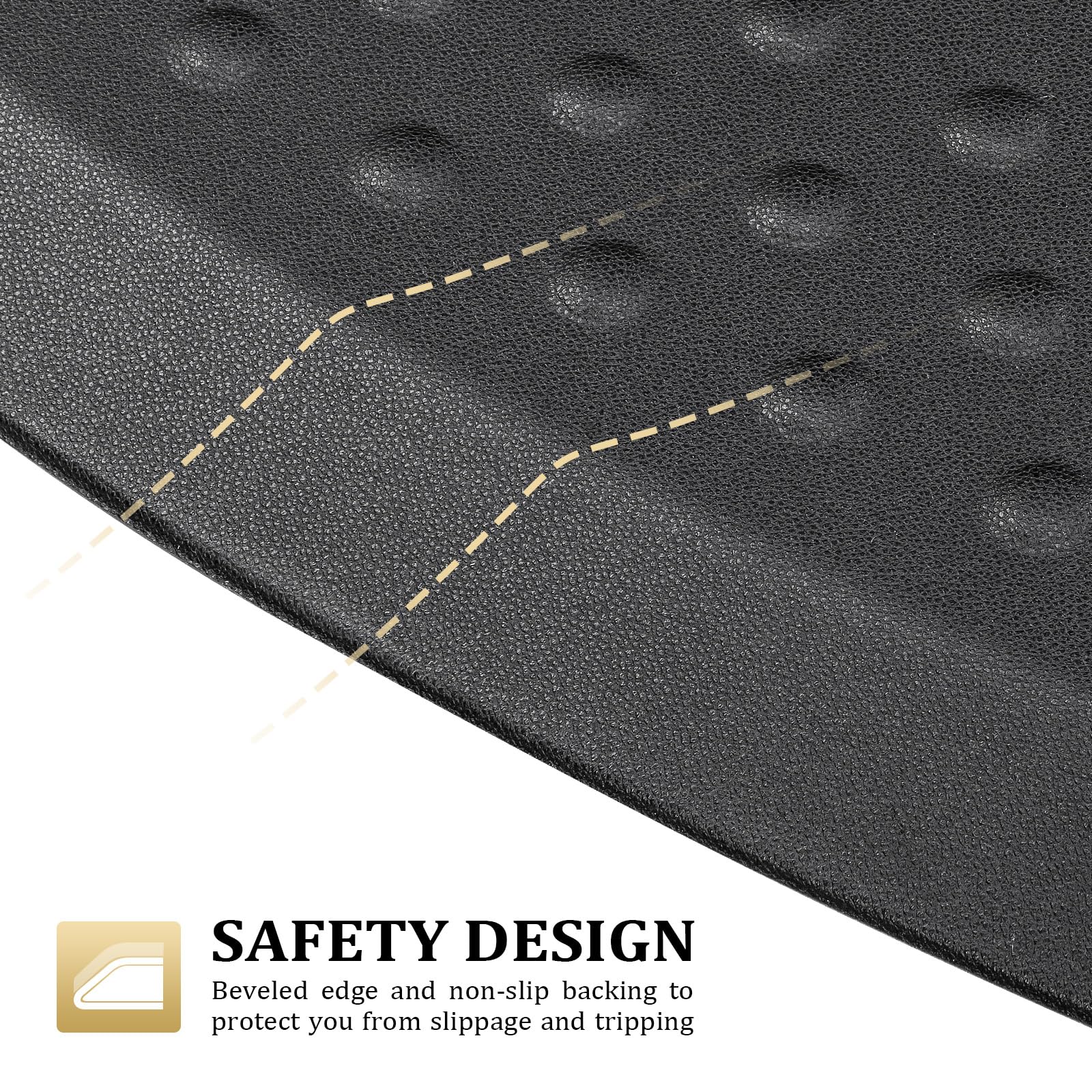 OmySalon 3.3' x 5' Salon Anti Fatigue Mat Salon Barber Mat for Hair Stylist 1in Thick - Image 5