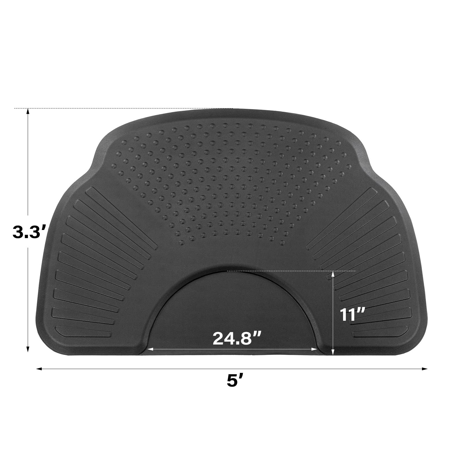 OmySalon 3.3' x 5' Salon Anti Fatigue Mat Salon Barber Mat for Hair Stylist 1in Thick - Image 8