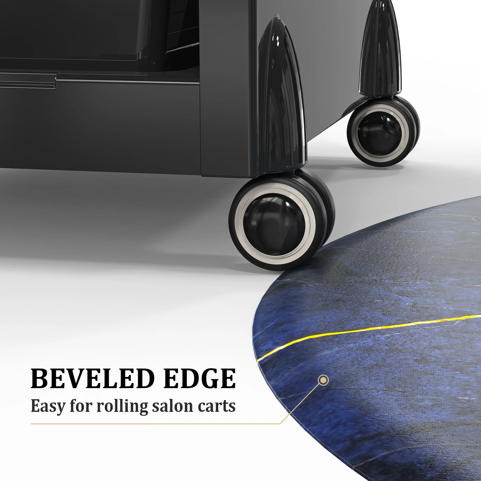 OmySalon 3'x5' Semi Circle Salon Anti Fatigue Mat with Round Cutout 5/8" Thick - Image 16