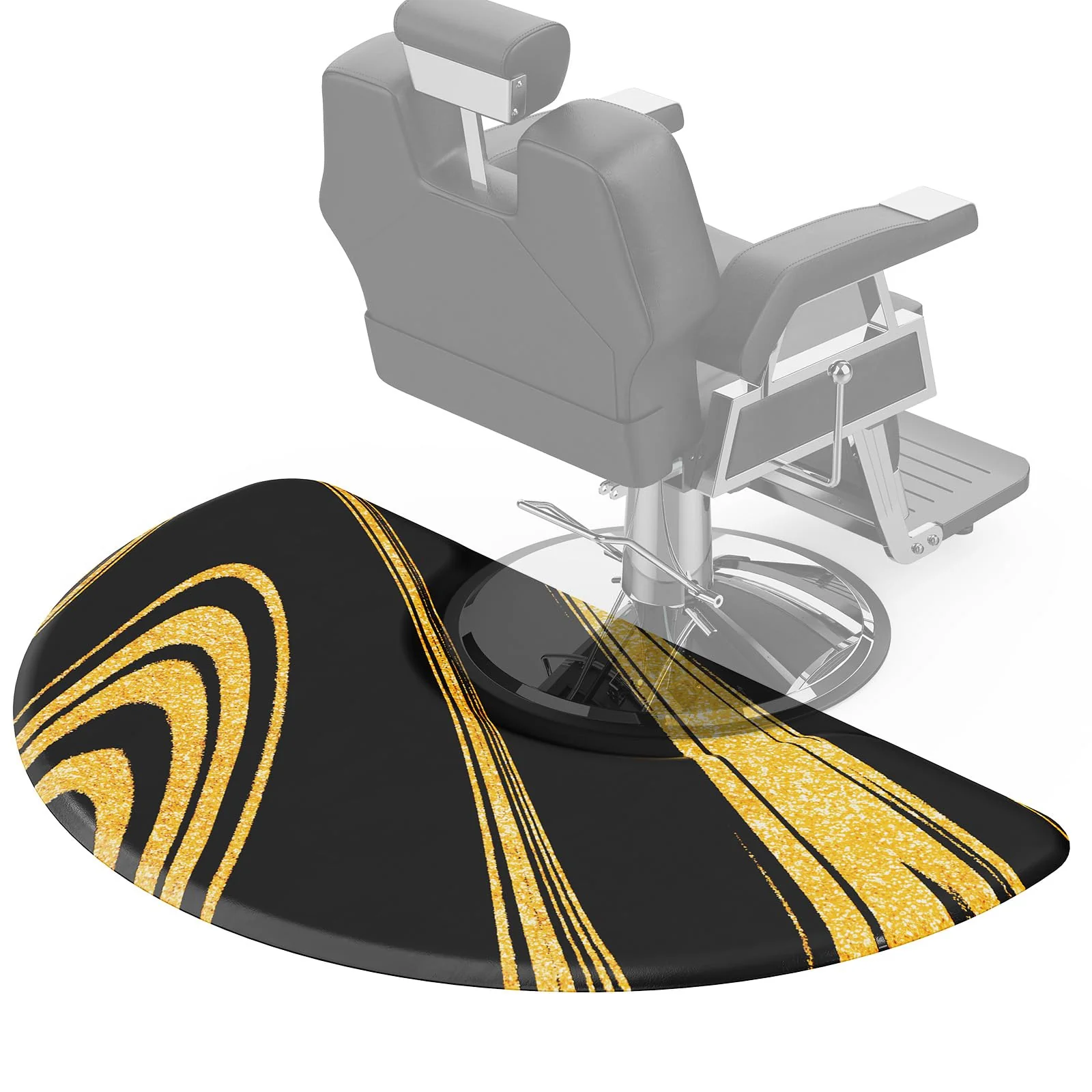 OmySalon 3'x5' Semi Circle Salon Anti Fatigue Mat with Round Cutout 5/8" Thick - Image 28