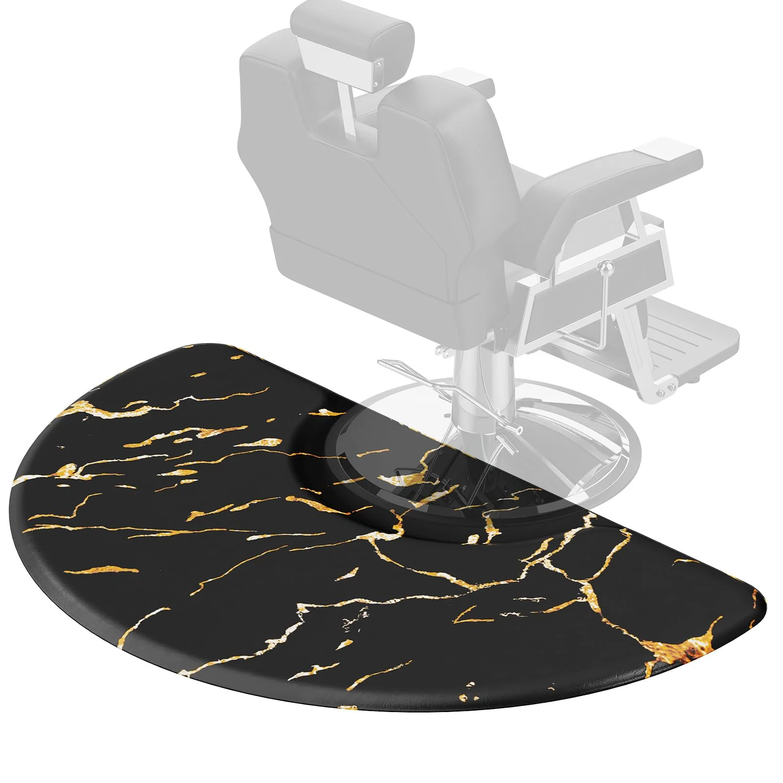 OmySalon 3'x5' Semi Circle Salon Anti Fatigue Mat with Round Cutout 5/8" Thick - Image 43
