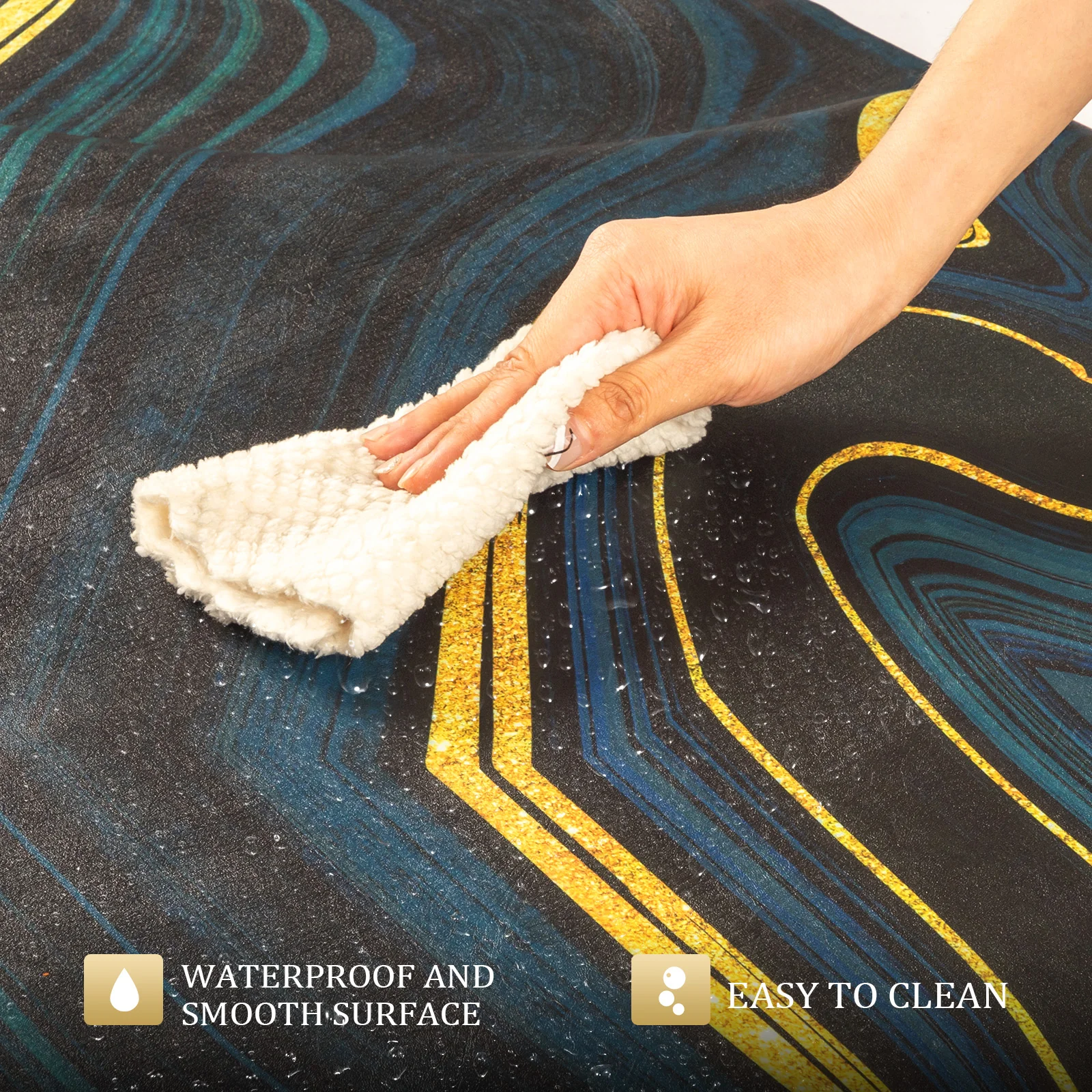 OmySalon 3'x5' Semi Circle Salon Anti Fatigue Mat with Round Cutout 5/8" Thick - Image 8
