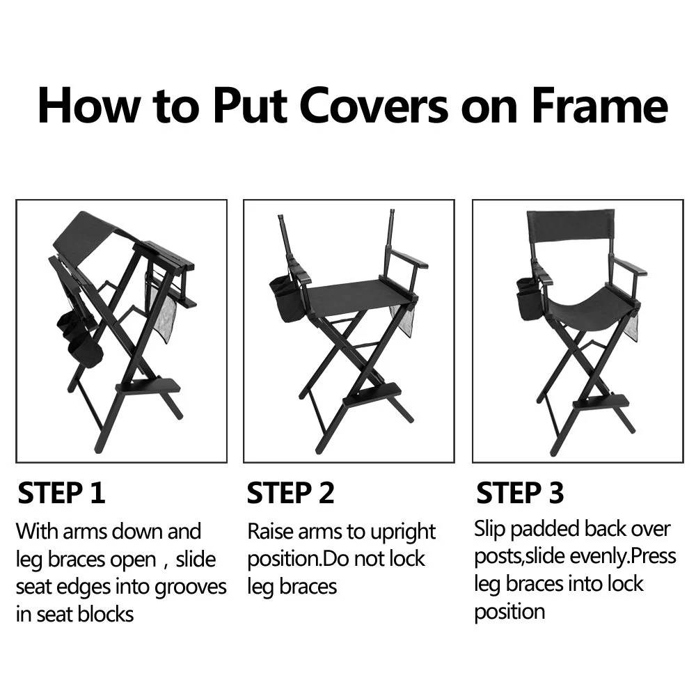Omysalon 31in Director Chair Folding Artist Makeup Chair - Image 5