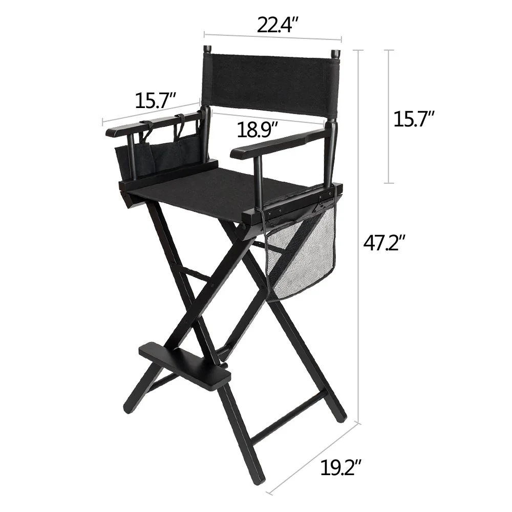 Omysalon 31in Director Chair Folding Artist Makeup Chair - Image 6