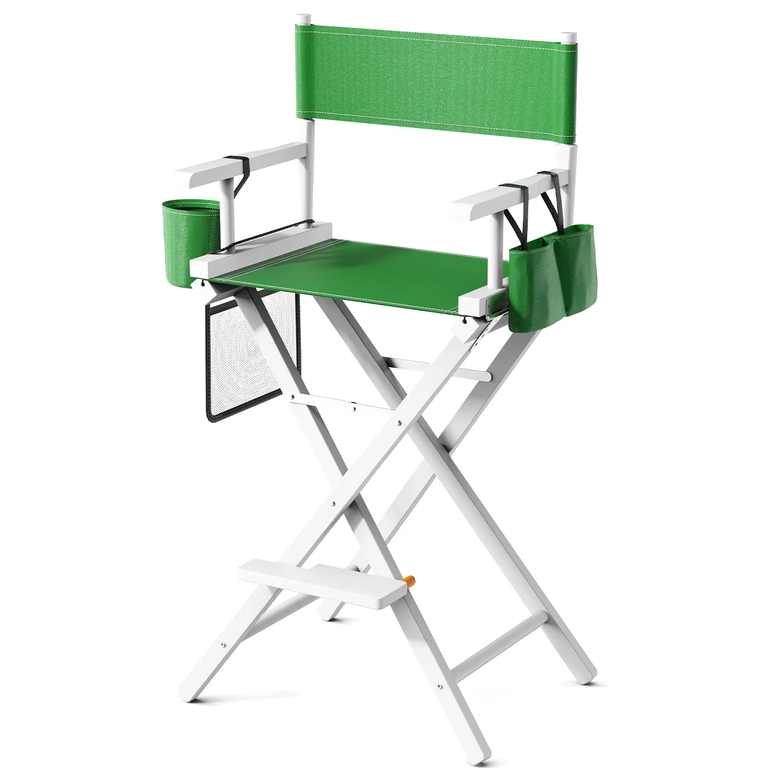 OmySalon 31in Wooden Portable Director Chair Folding Makeup Chair with Storage Pouch - Image 15