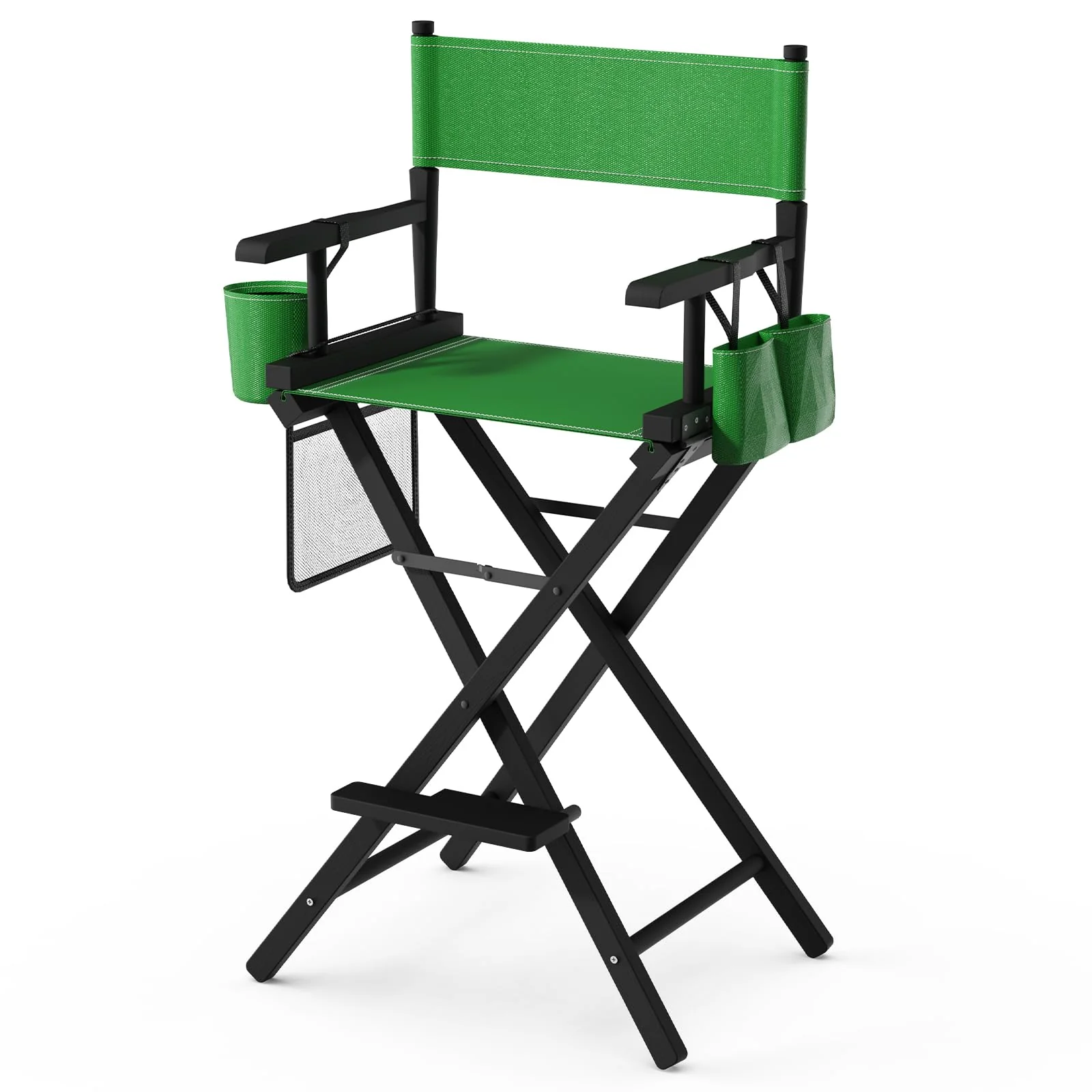 OmySalon 31in Wooden Portable Director Chair Folding Makeup Chair with Storage Pouch - Image 22