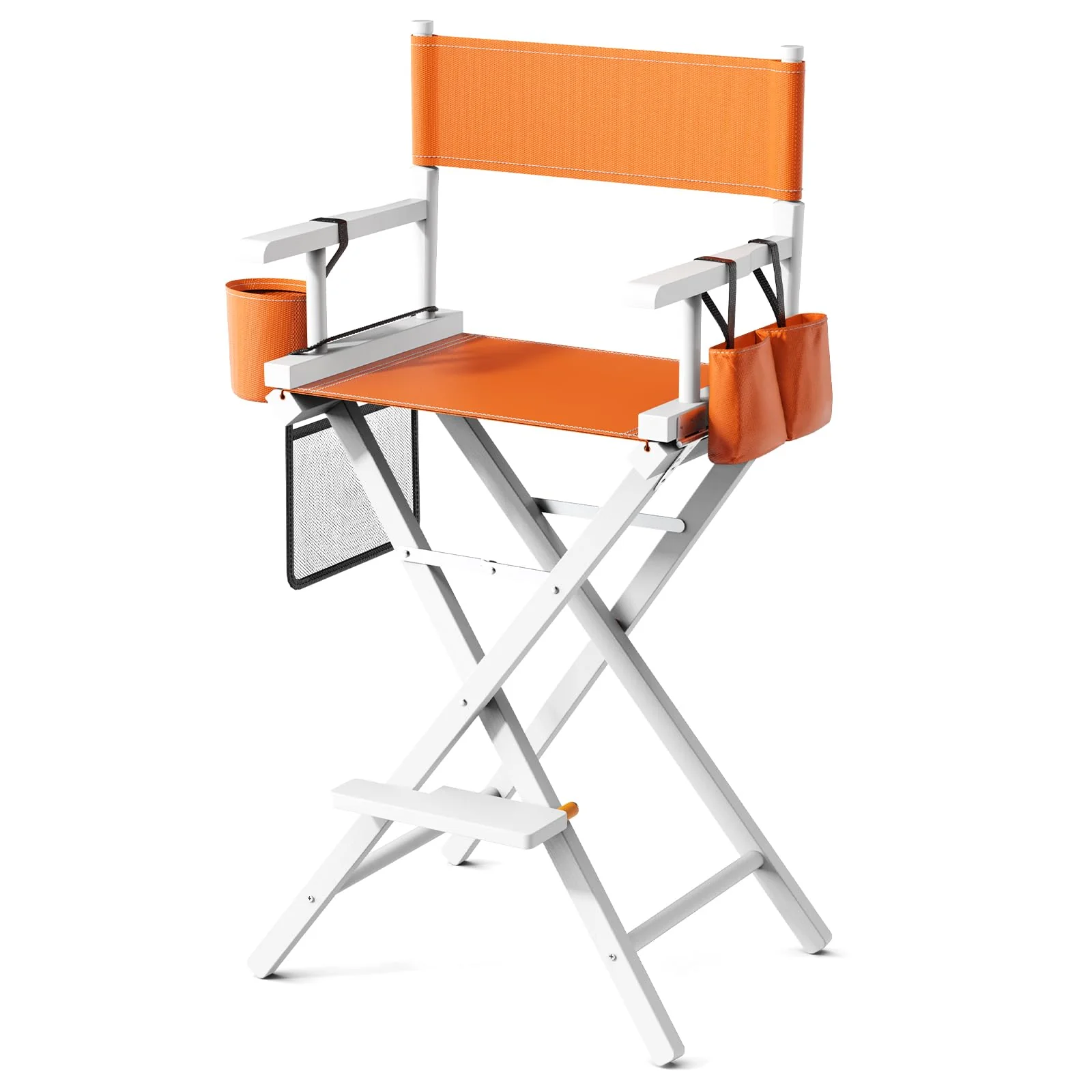 OmySalon 31in Wooden Portable Director Chair Folding Makeup Chair with Storage Pouch - Image 29