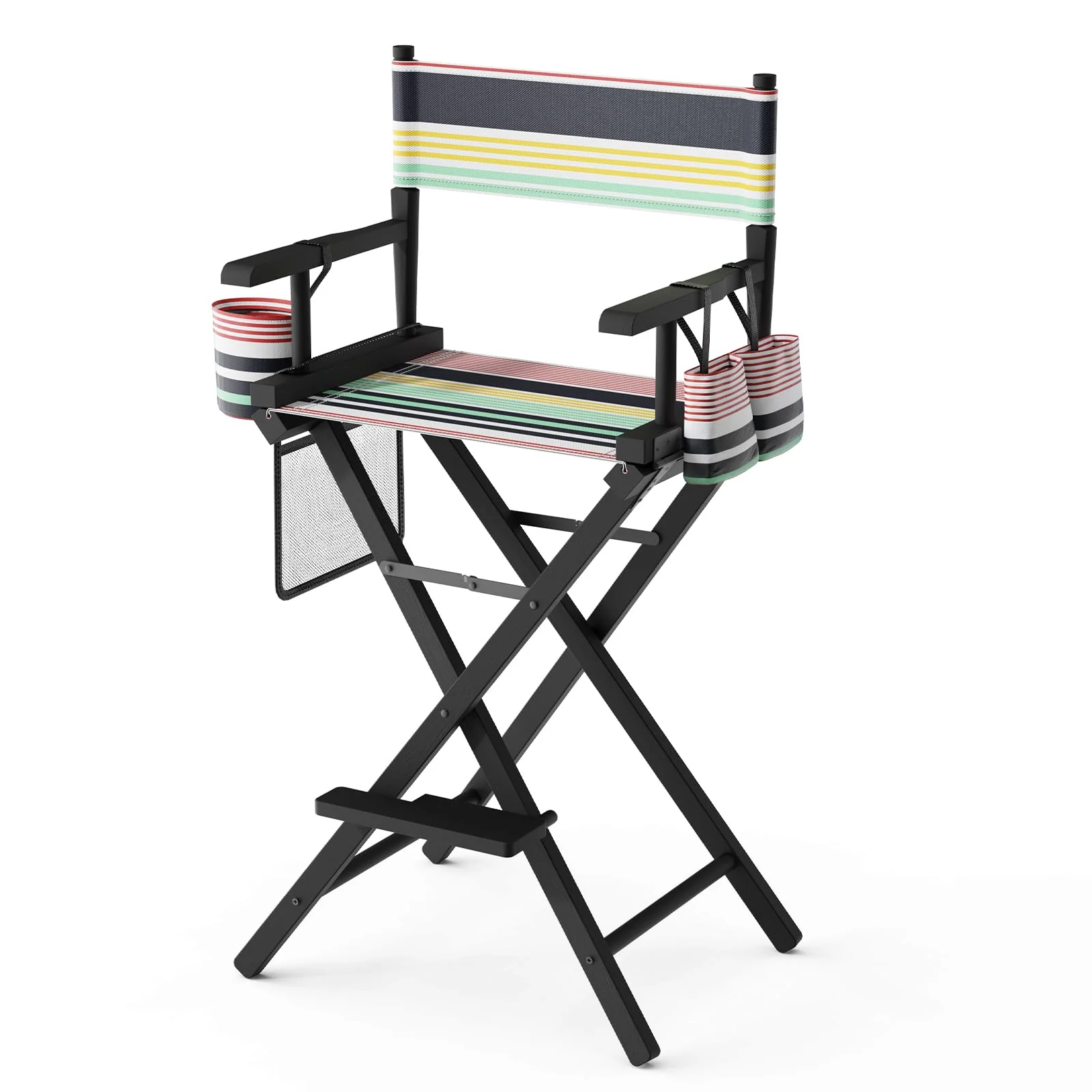 OmySalon 31in Wooden Portable Director Chair Folding Makeup Chair with Storage Pouch - Image 50