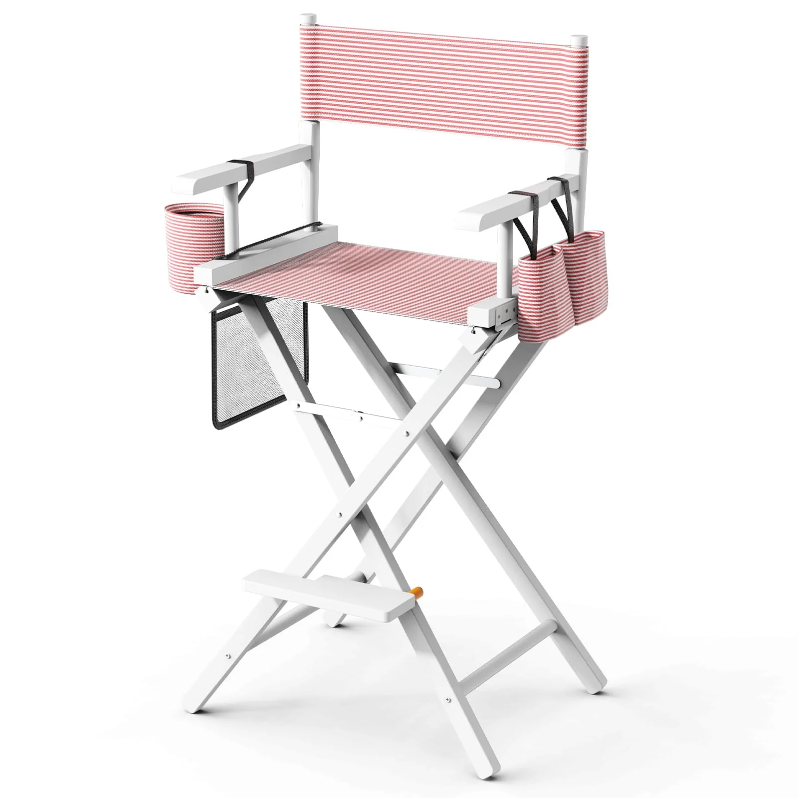 OmySalon 31in Wooden Portable Director Chair Folding Makeup Chair with Storage Pouch - Image 57