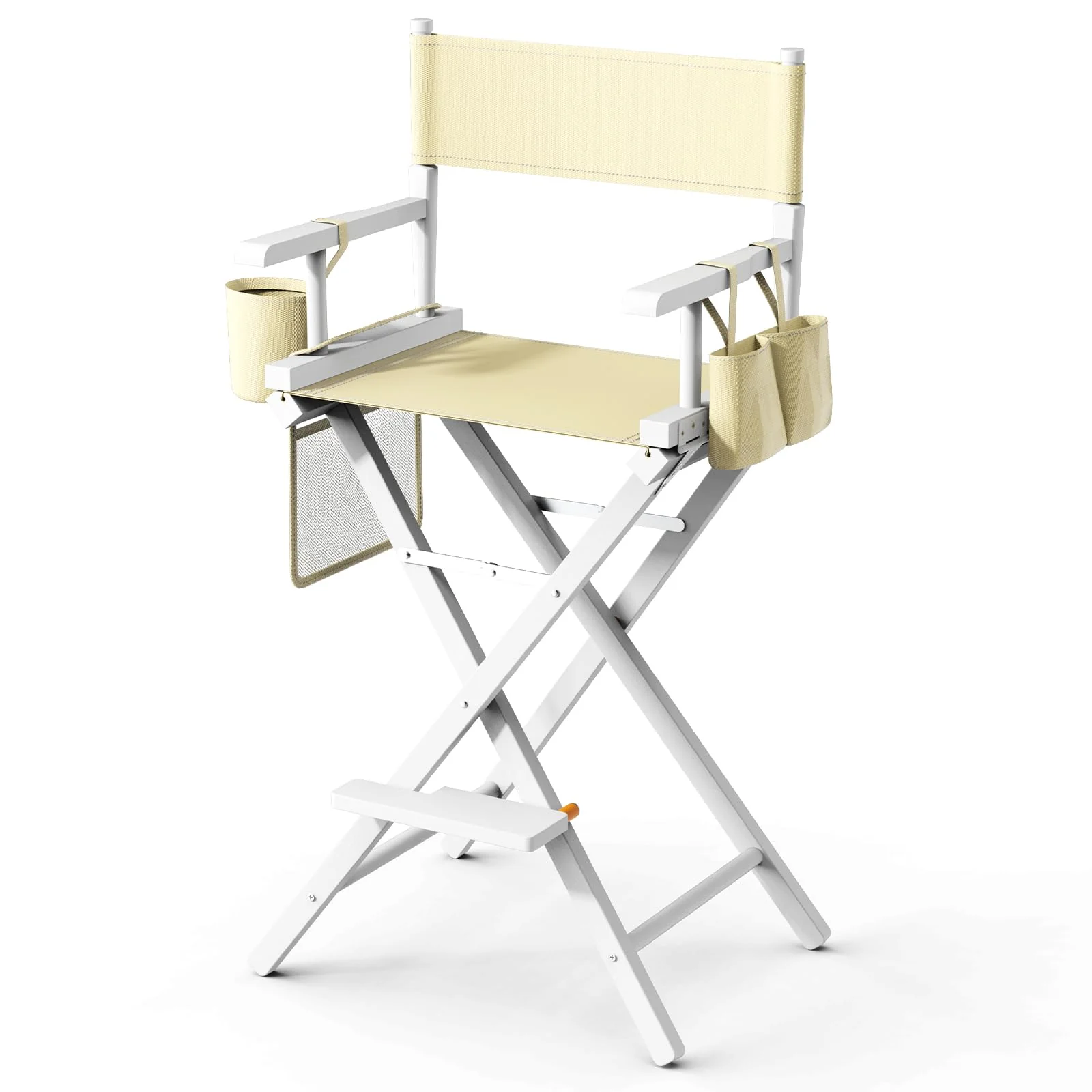 OmySalon 31in Wooden Portable Director Chair Folding Makeup Chair with Storage Pouch - Image 64