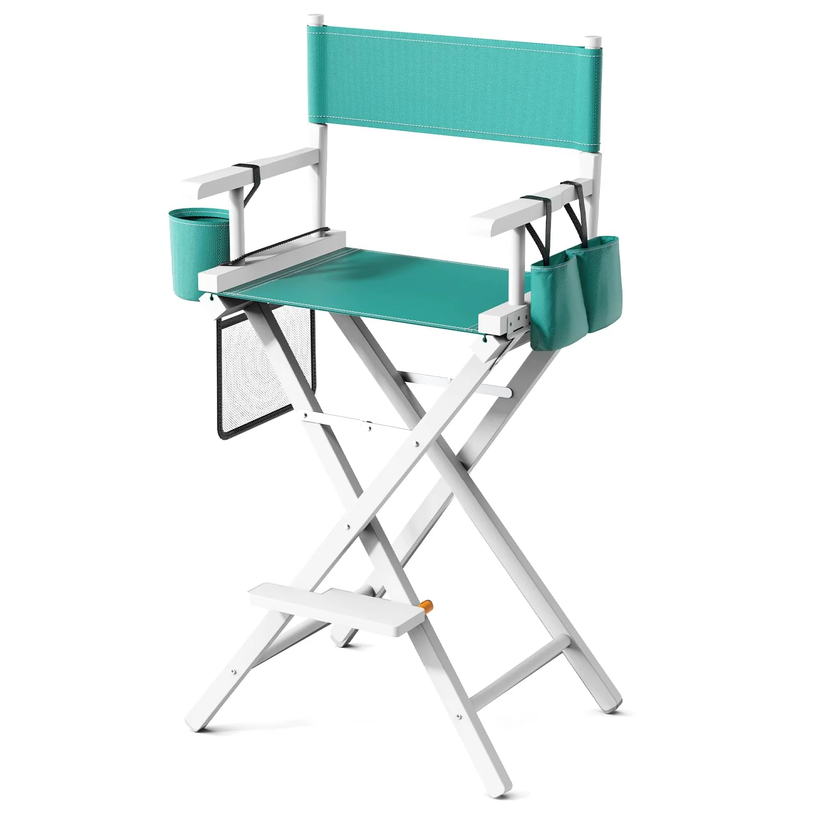 OmySalon 31in Wooden Portable Director Chair Folding Makeup Chair with Storage Pouch - Image 72