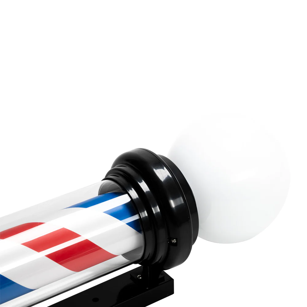 OmySalon 32in Barber Pole Light Rotating Red White Blue LED Strips - Image 6