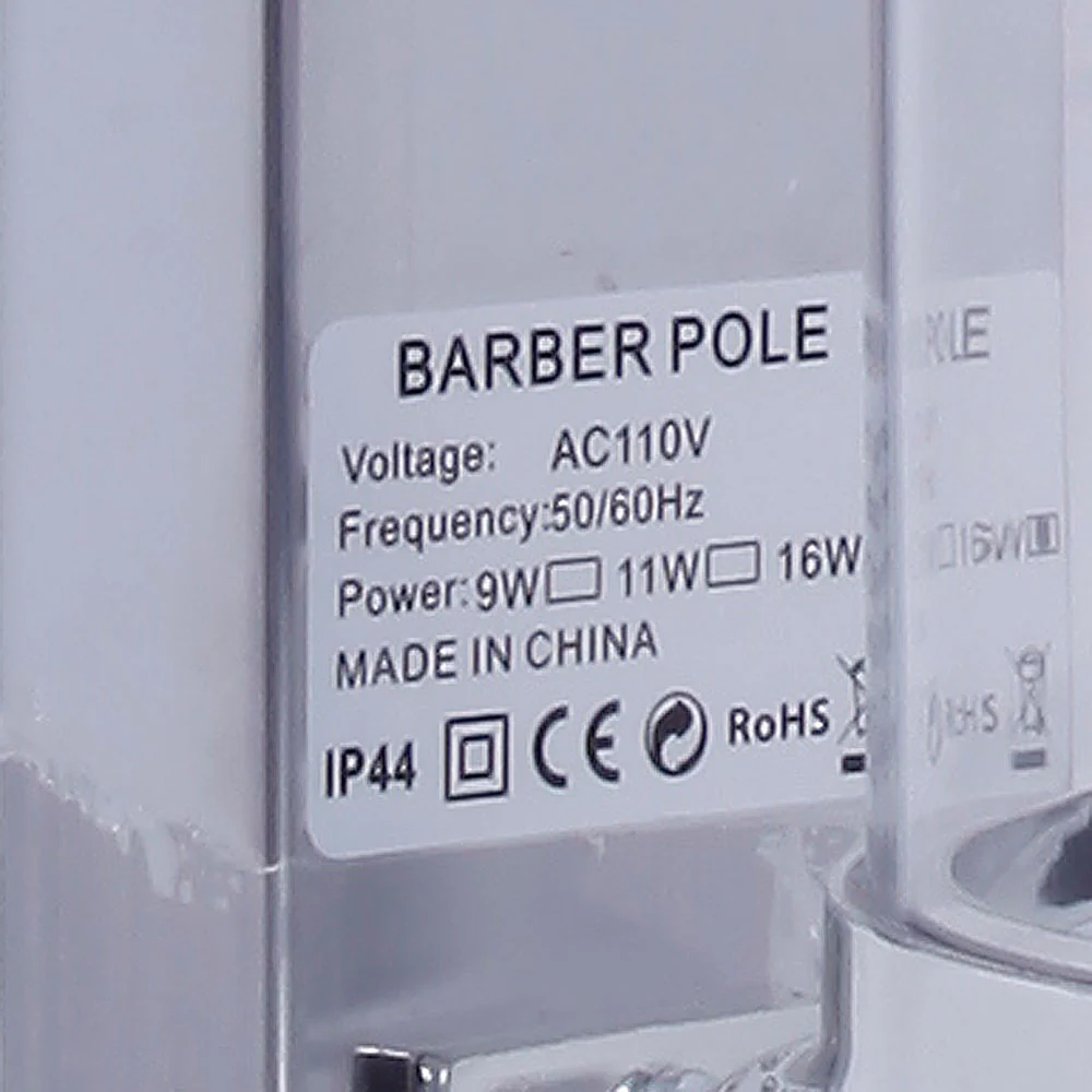 OmySalon 32in Classic Style Barber Pole LED Light with Rotating Red White Blue LED Strips - Image 7