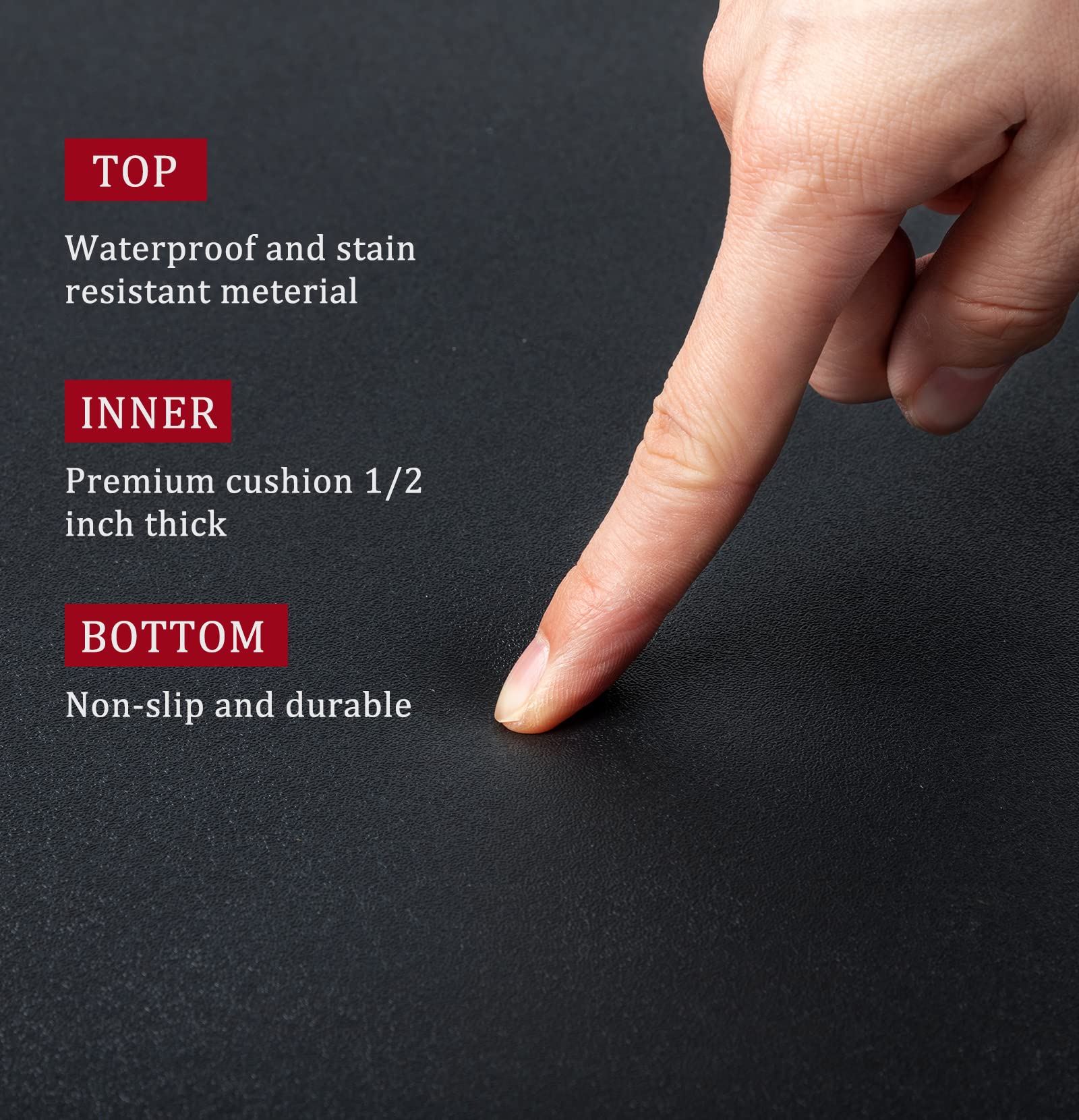 OmySalon 3ft x 4.5ft Salon Anti Fatigue Mat 1/2" Thick Rectangle/Round - Image 14