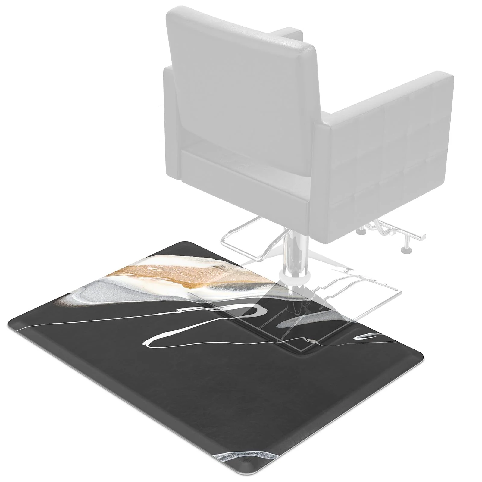OmySalon 3'x4' Rectangle Salon Anti Fatigue Mat with Square Cutout 3/4" Thick - Image 10