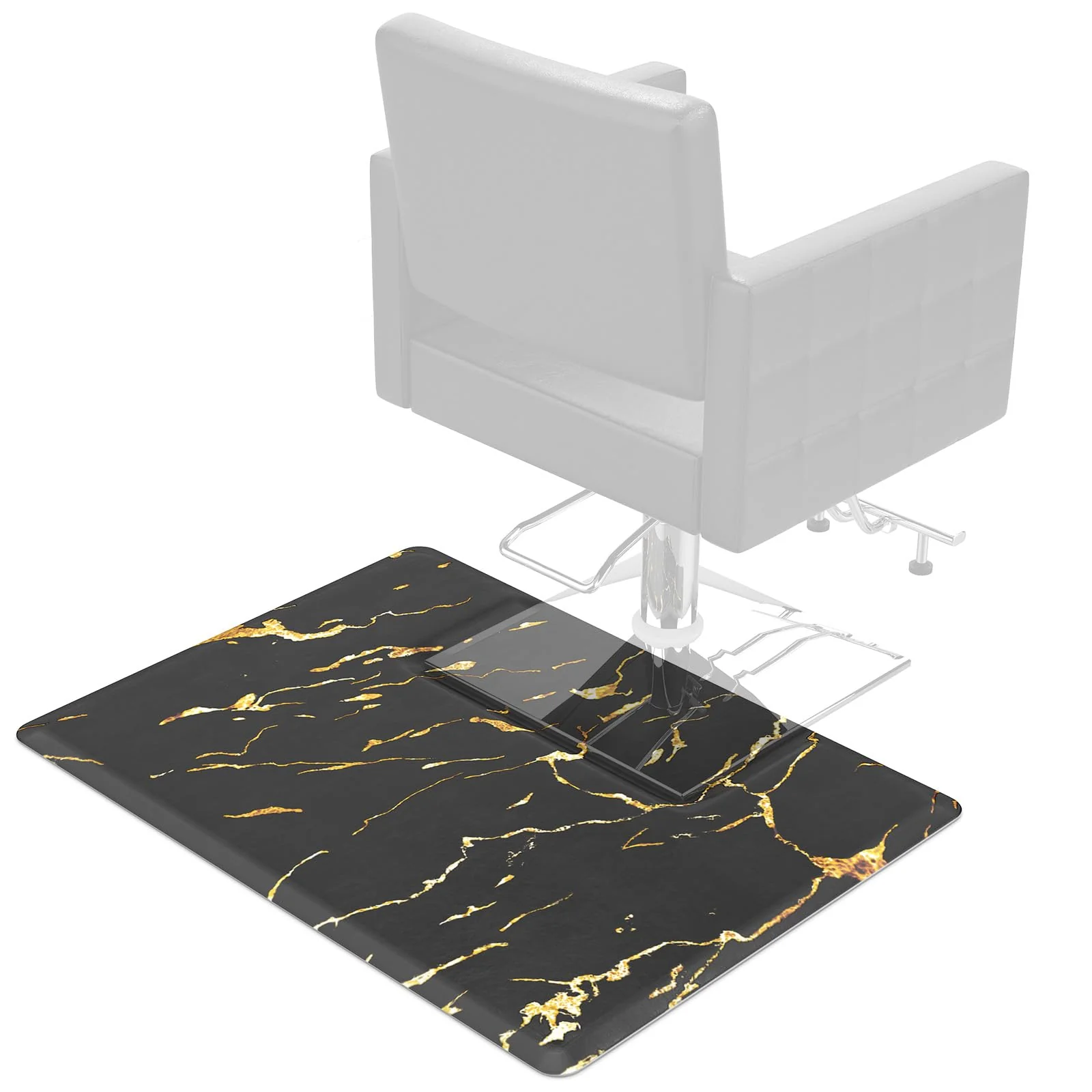 OmySalon 3'x4' Rectangle Salon Anti Fatigue Mat with Square Cutout 3/4" Thick - Image 18
