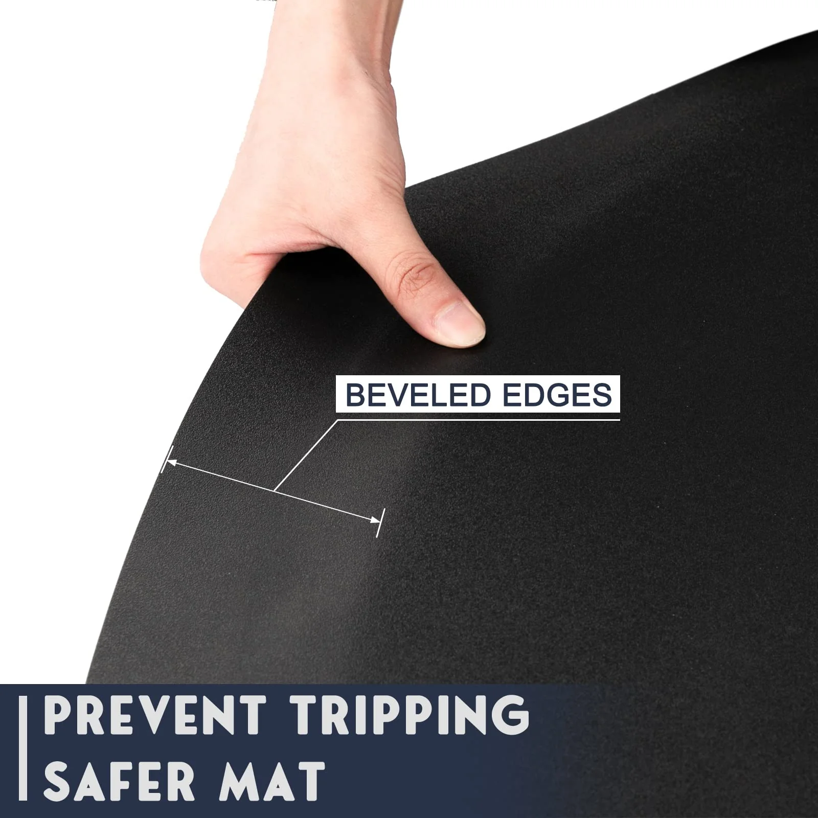 OmySalon 3' x 4' Salon Anti Fatigue Mat Circular Barber Mat for Round Base 1/2'' Thick - Image 4