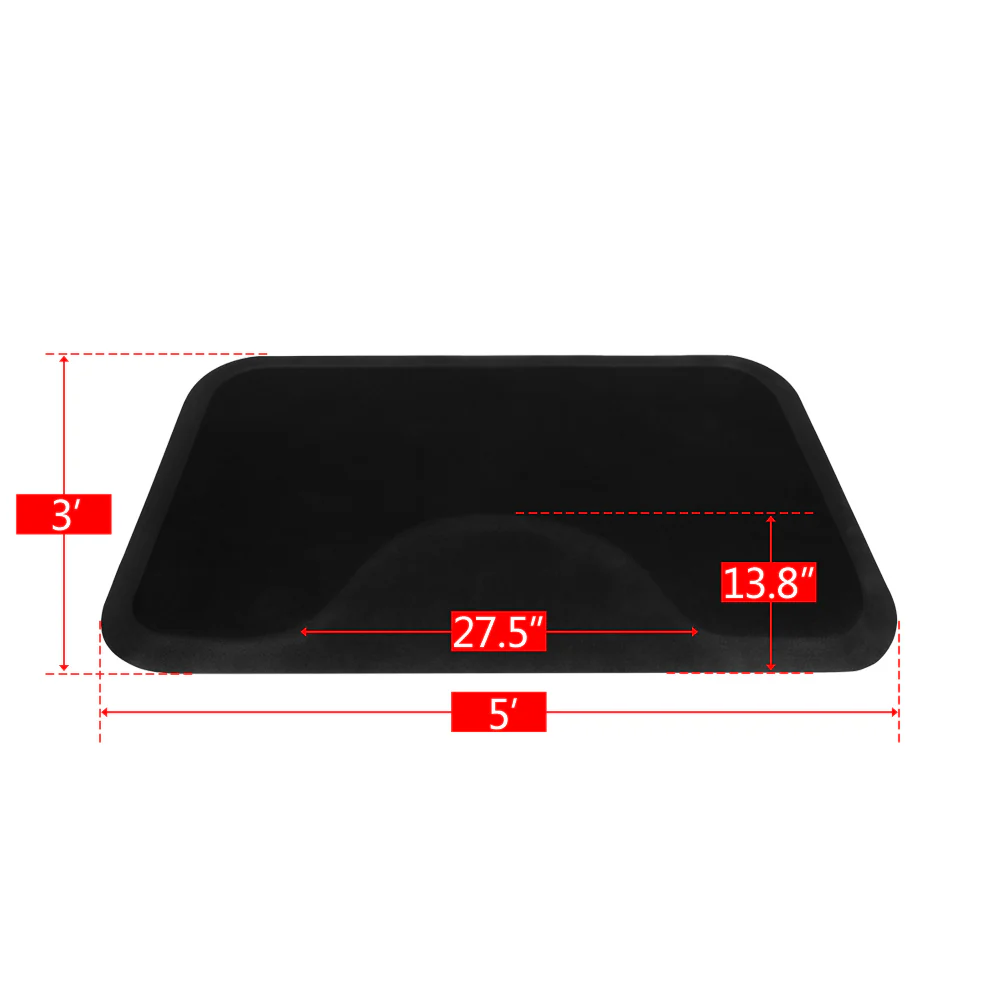 OmySalon 3' x 5' Salon Anti Fatigue Mat Rectangle Barber Mat for Round Base Styling Chair 1/2in Thick - Image 11