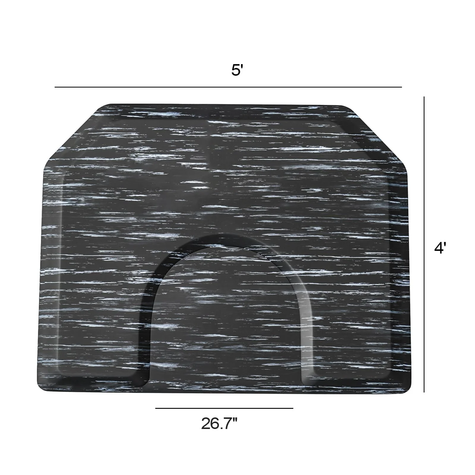 OmySalon 4' x 5' Salon Anti Fatigue Mat Hexagon Barber Mat for Round Base Styling Chair 1/2in 7/8in Thick - Image 16