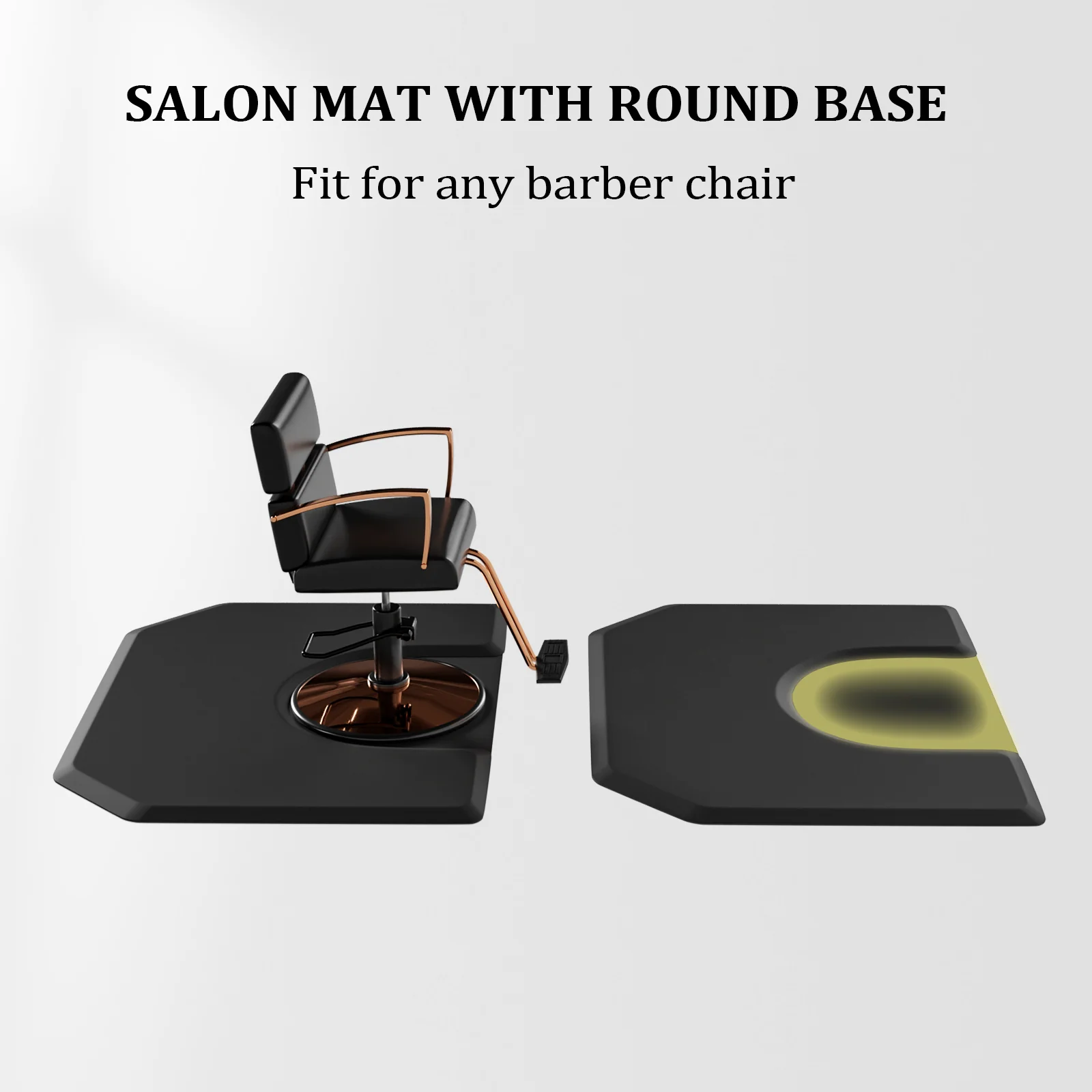 OmySalon 4' x 5' Salon Anti Fatigue Mat Hexagon Barber Mat for Round Base Styling Chair 1/2in 7/8in Thick - Image 23