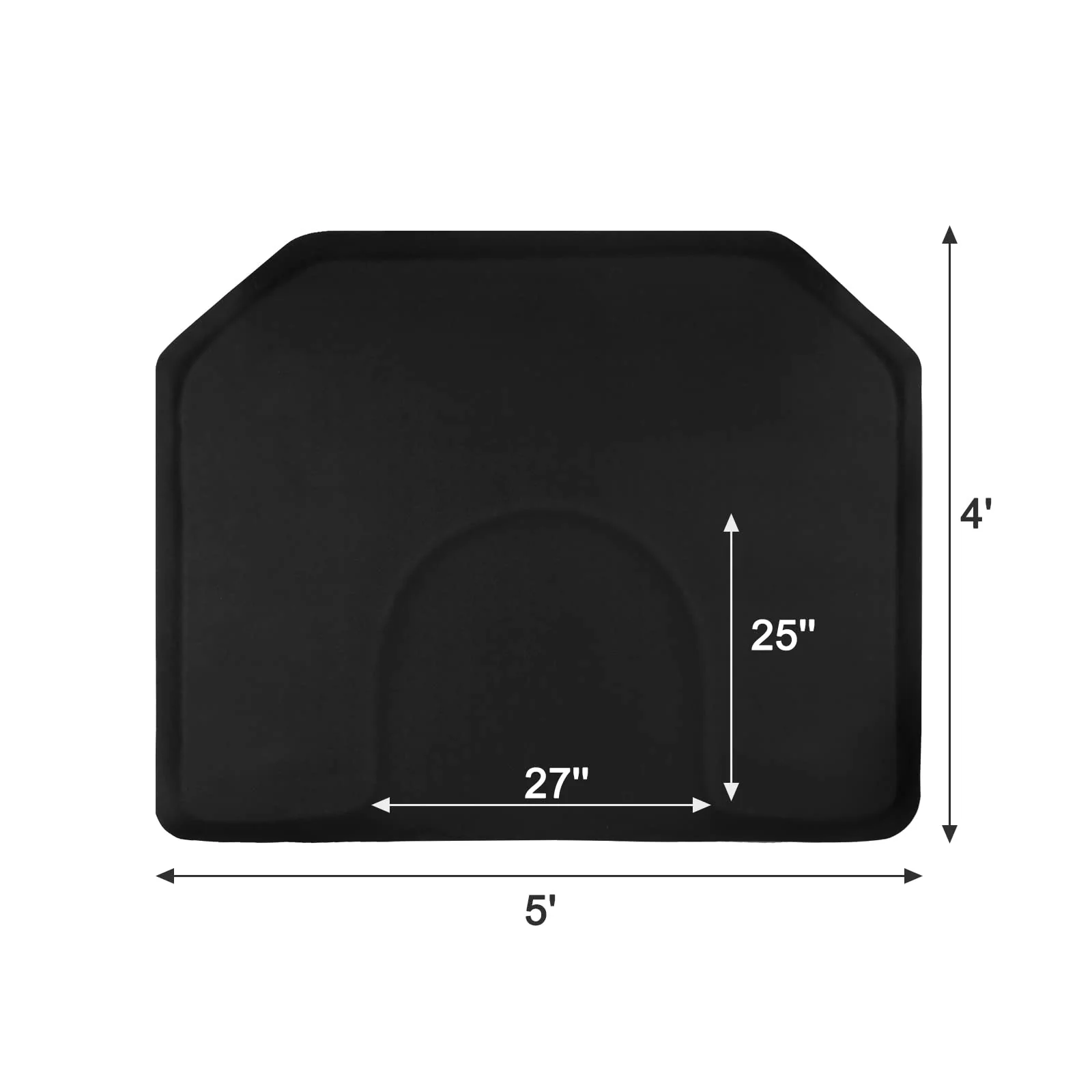 OmySalon 4' x 5' Salon Anti Fatigue Mat Hexagon Barber Mat for Round Base Styling Chair 1/2in 7/8in Thick - Image 8