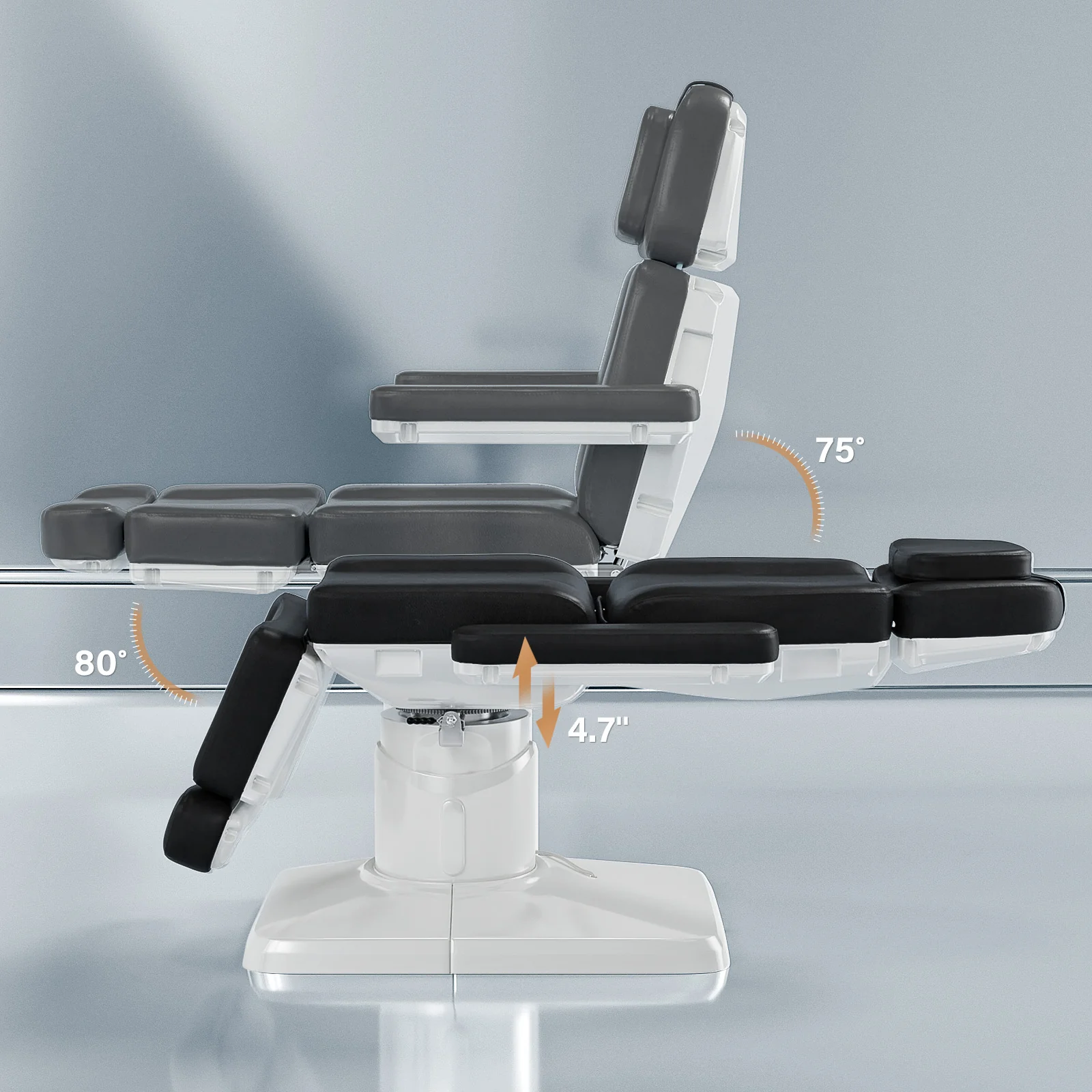 OmySalon LBT3 73in Multi-function 120° Rotation Electric Remote One-touch Operate 3 Motors Facial Massage Bed - Image 12