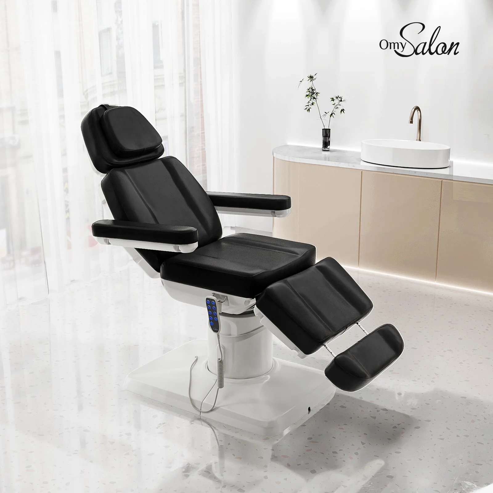 OmySalon LBT3 73in Multi-function 120° Rotation Electric Remote One-touch Operate 3 Motors Facial Massage Bed - Image 16