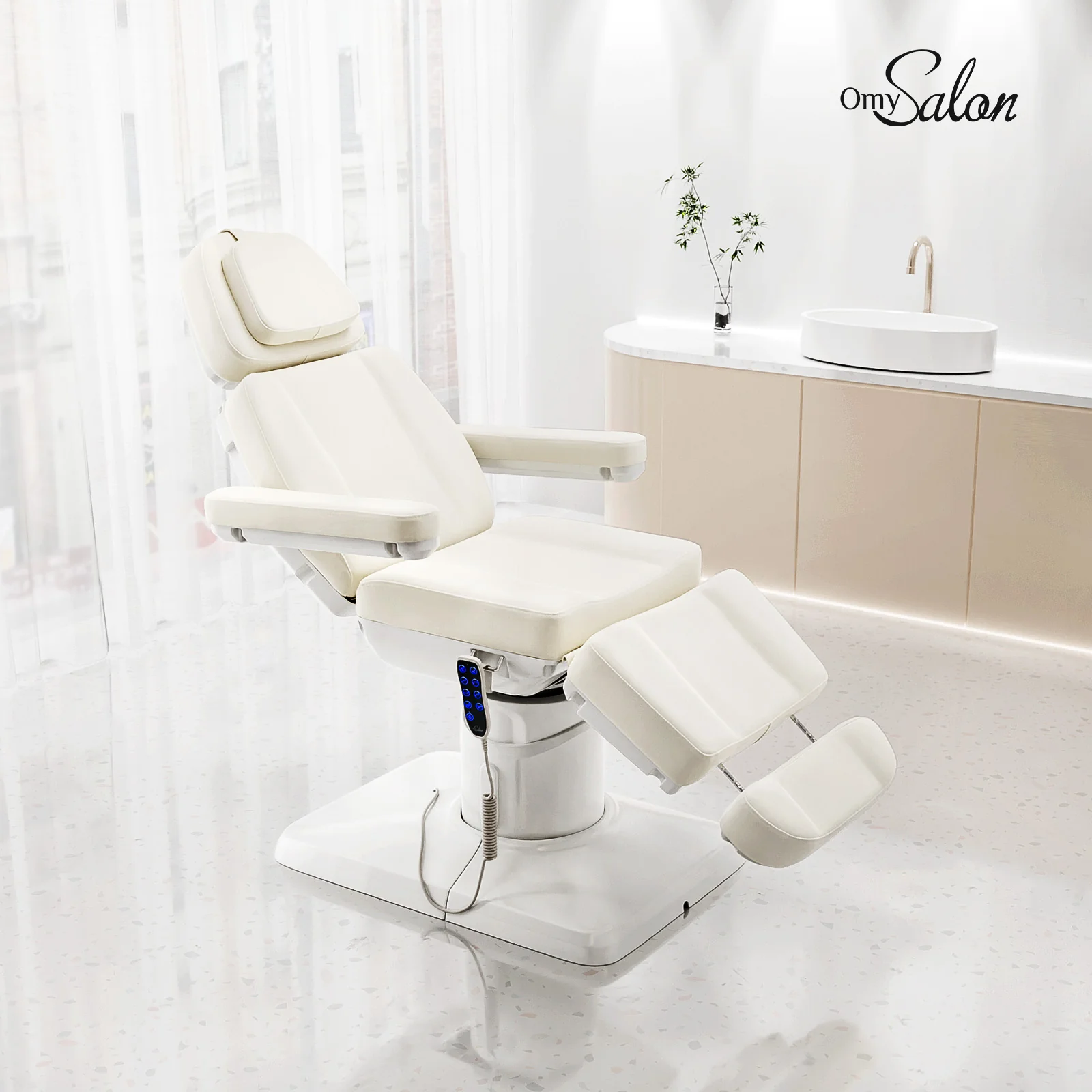 OmySalon LBT3 73in Multi-function 120° Rotation Electric Remote One-touch Operate 3 Motors Facial Massage Bed - Image 8
