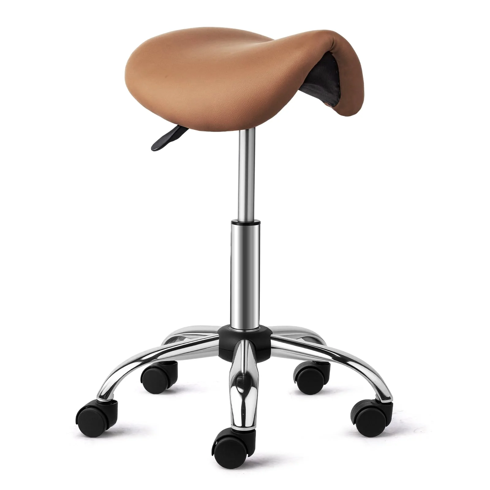 OmySalon Hydraulic Adjustable Rolling Saddle Stool with Swivel Wheels - Image 23
